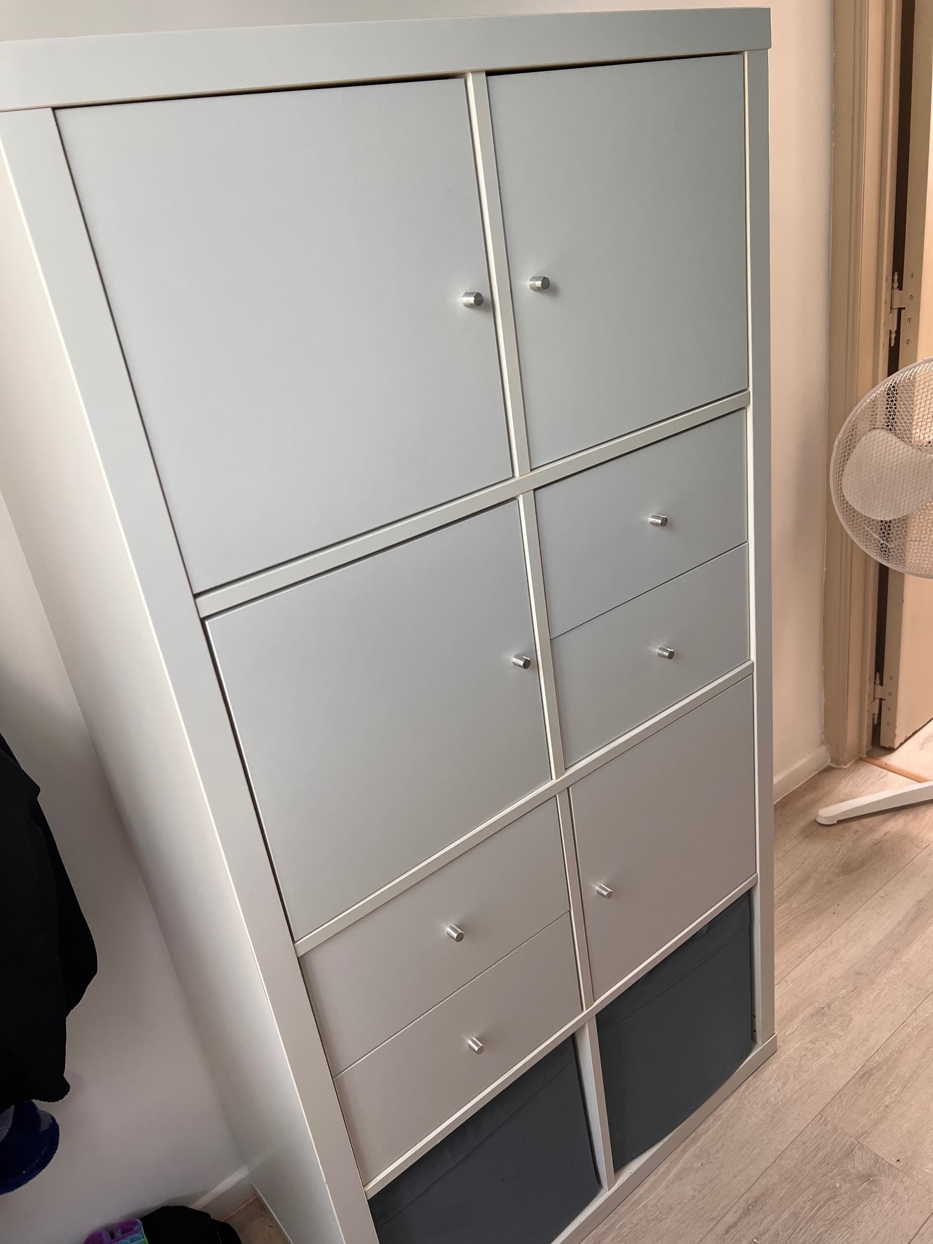 KALLAX open kast met 4 inzetten, wit, 147x77 cm