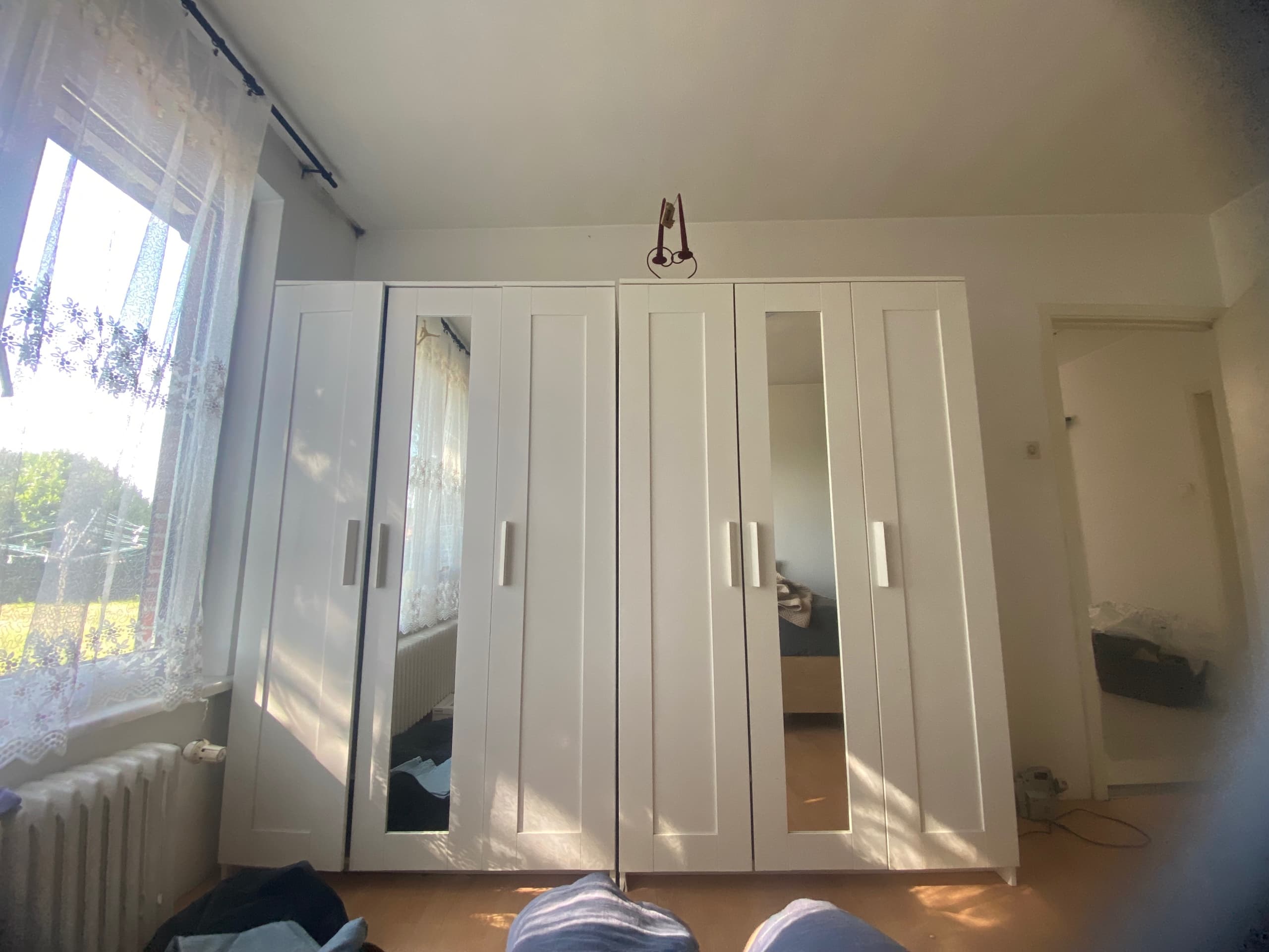 BRIMNES kledingkast met 3 deuren, wit, 117x50x190 cm