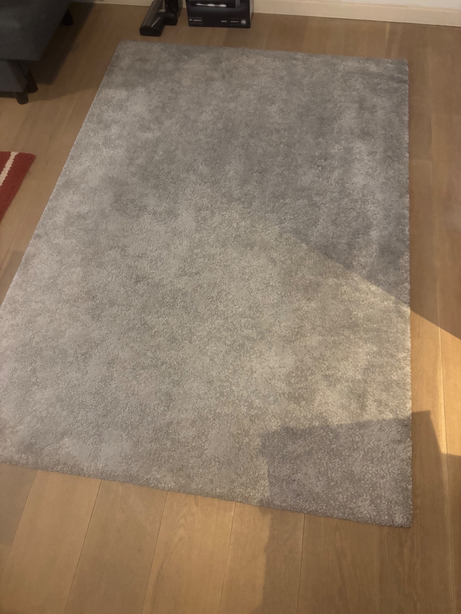 STOENSE 133X195 vloerkleed, laagpolig, middengrijs, 133x195 cm