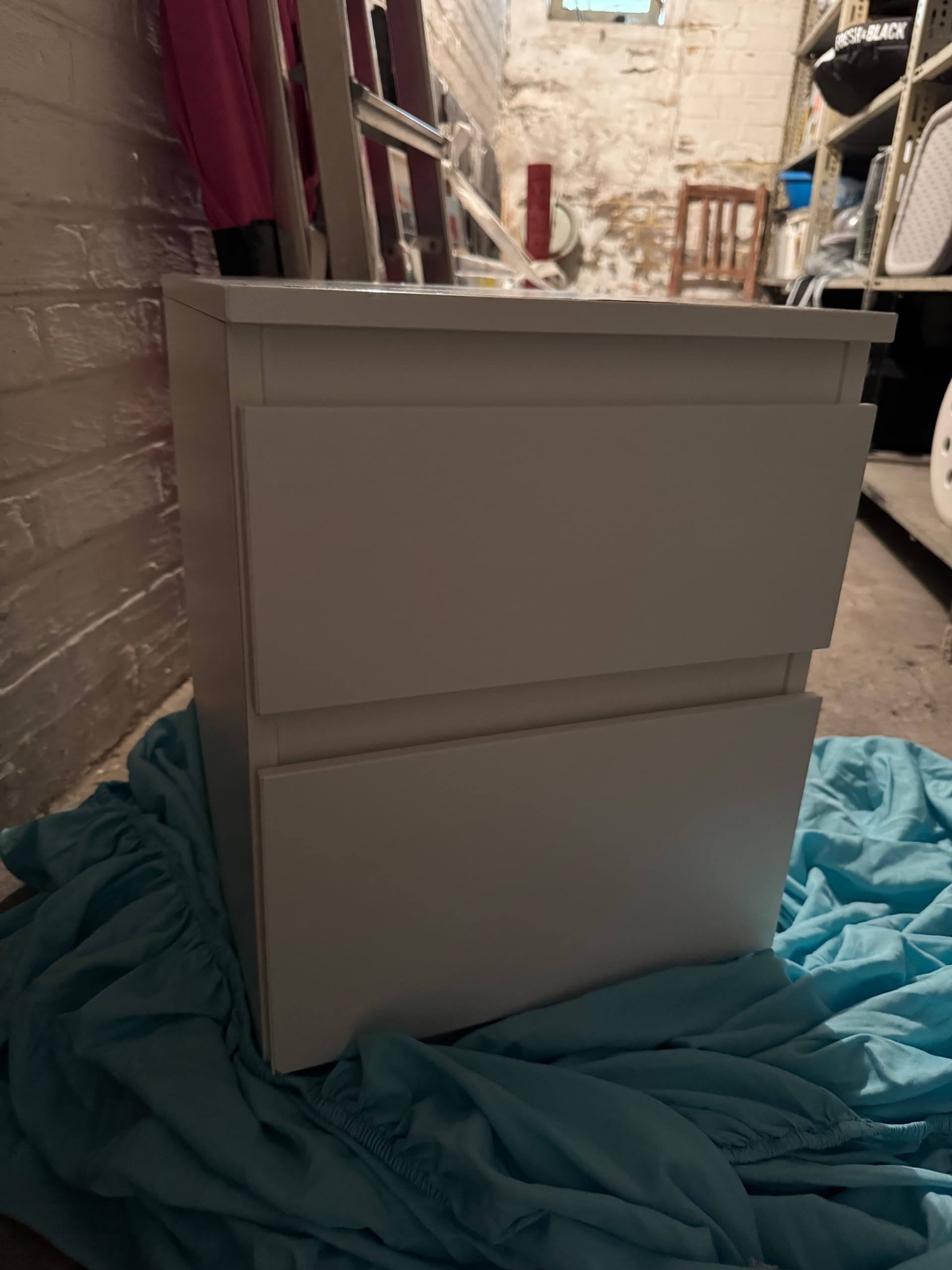 MALM ladekast 2 lades, wit, 40x55 cm