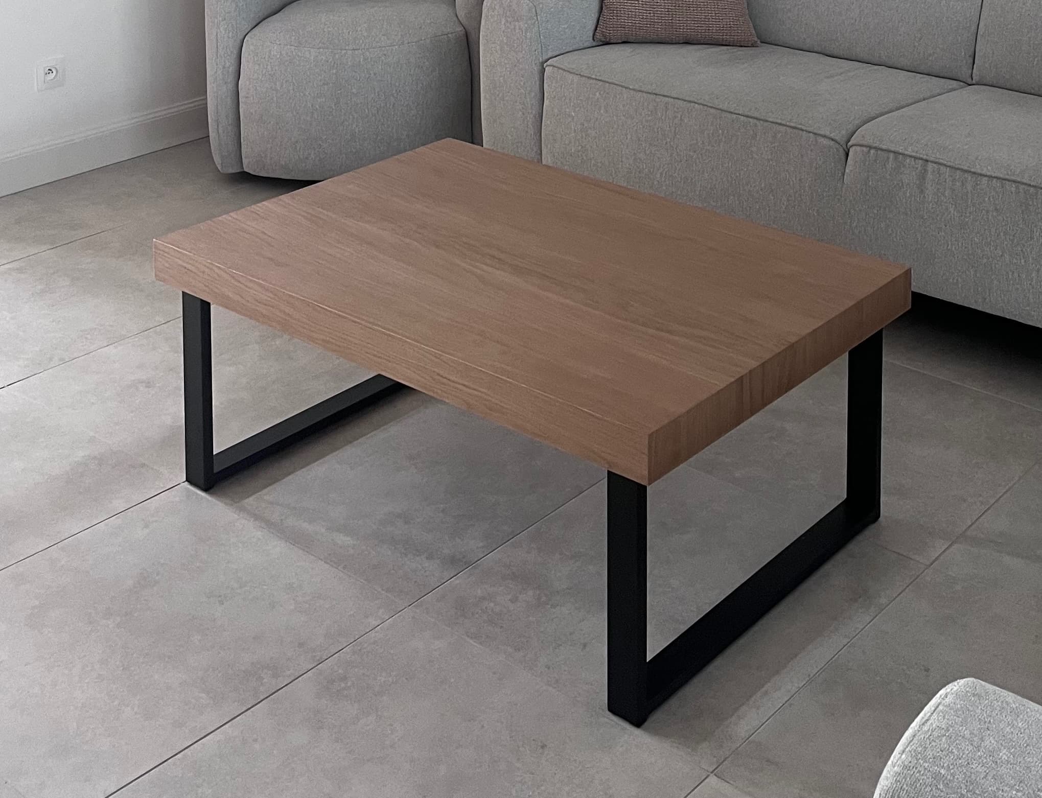 TARSELE salontafel, eikenfineer/zwart, 114x72 cm