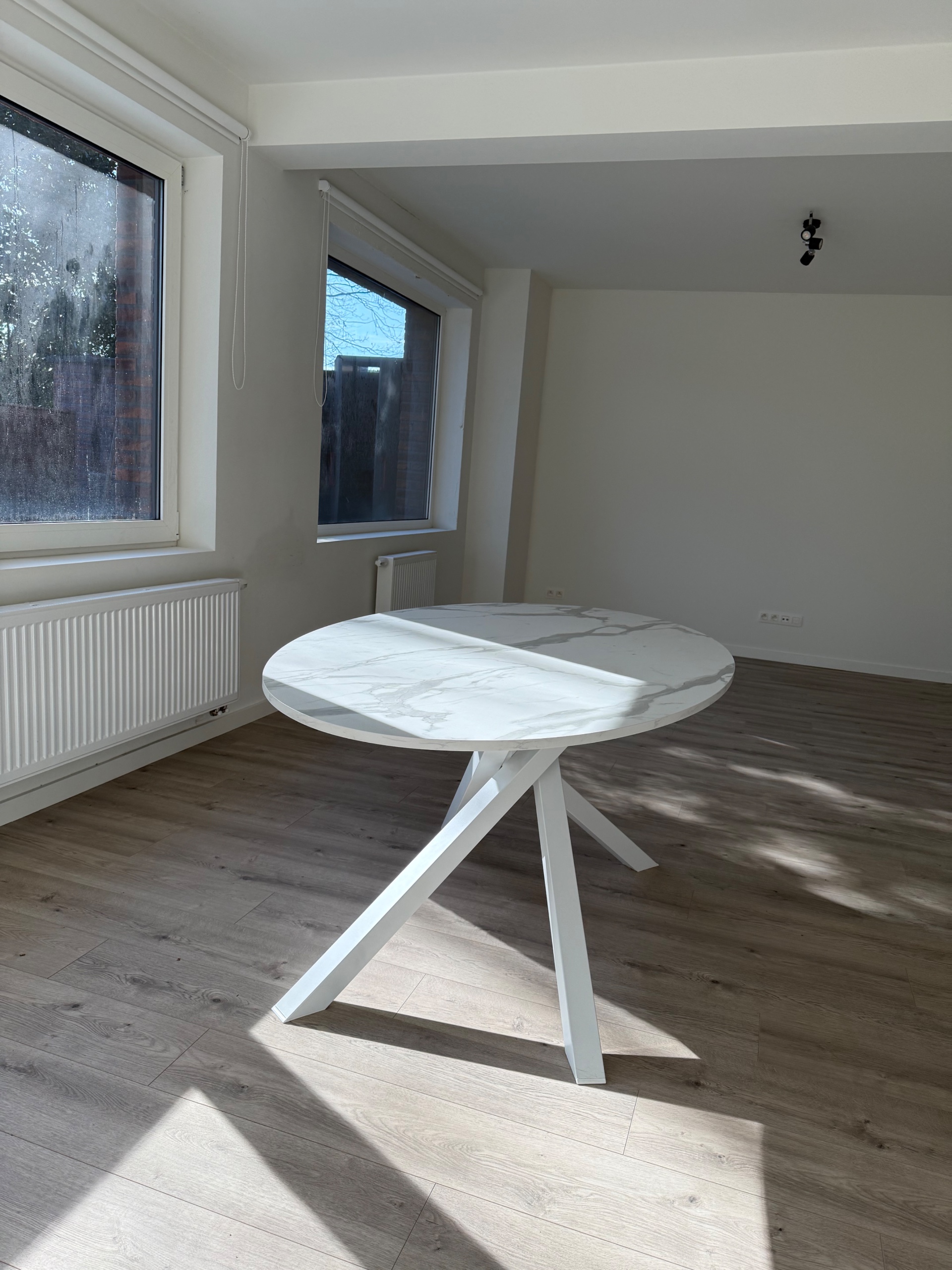 MARIEDAMM table, white marble effect, 180x100 cm