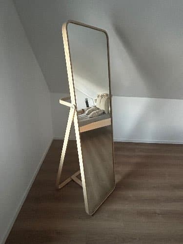 IKORNNES Staande spiegel, essen, 52x167 cm