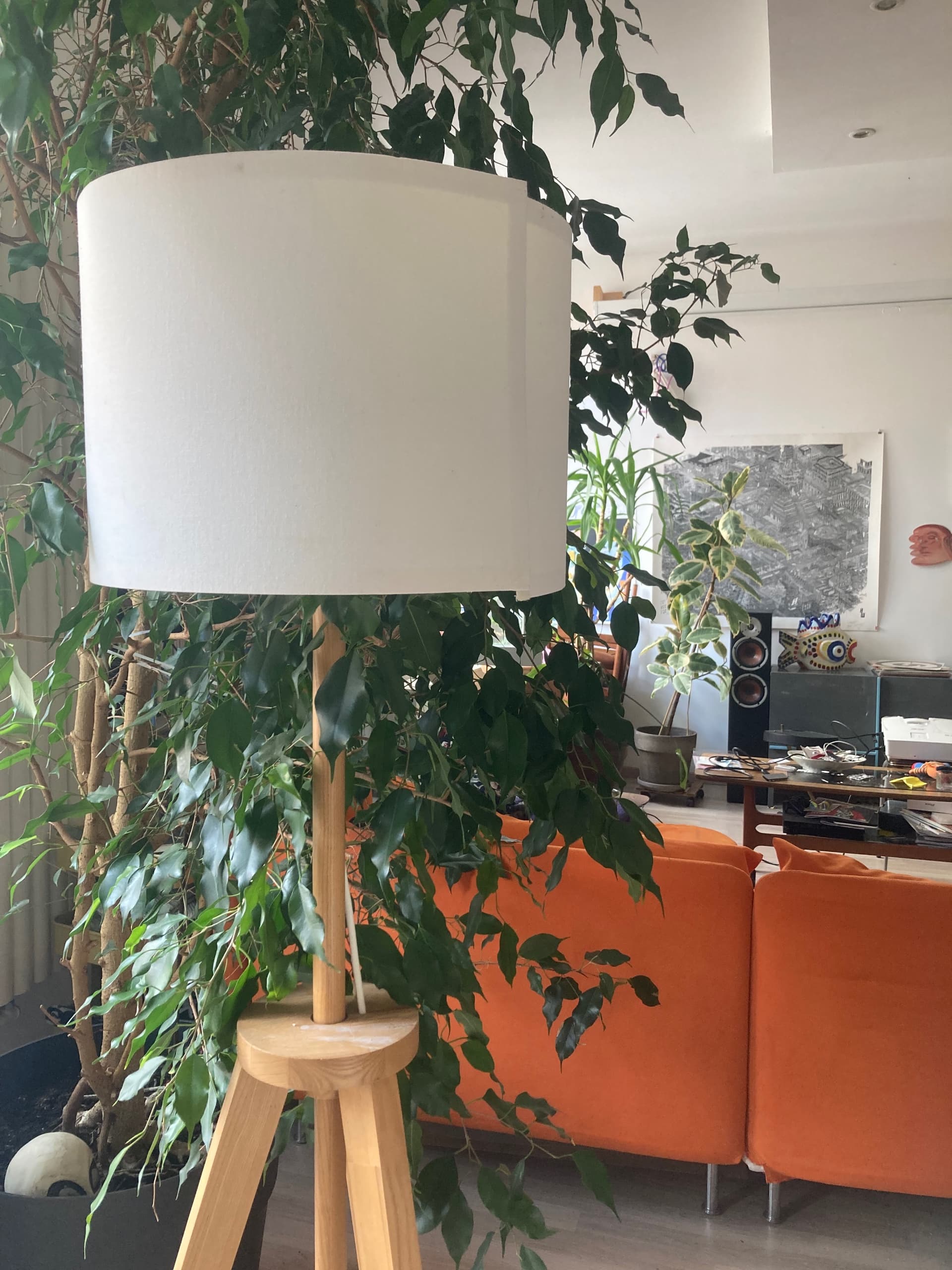 LAUTERS floor lamp, ash/white
