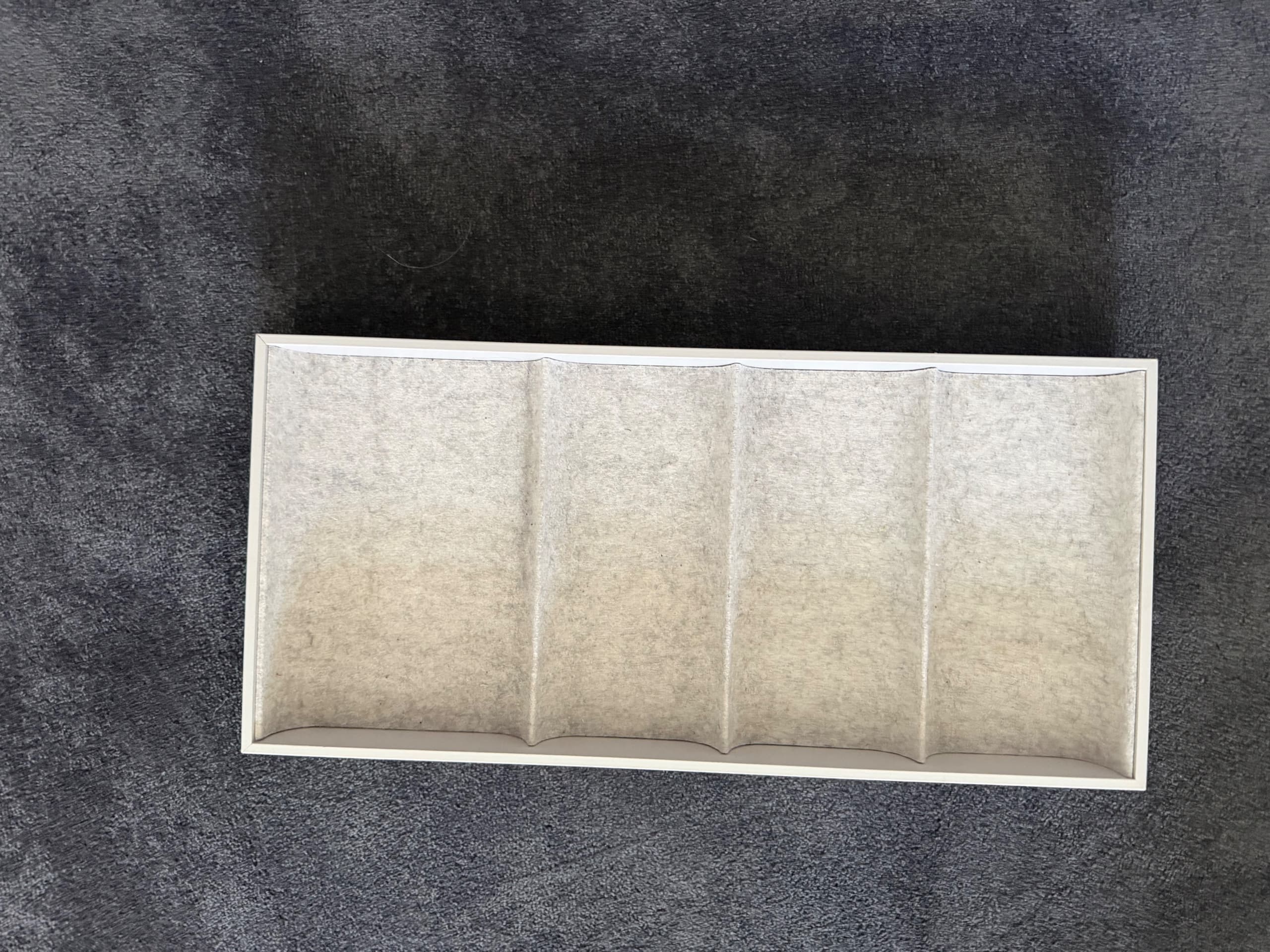 KOMPLEMENT Inzet met 4 vakken, lichtgrijs, 25x53x5 cm