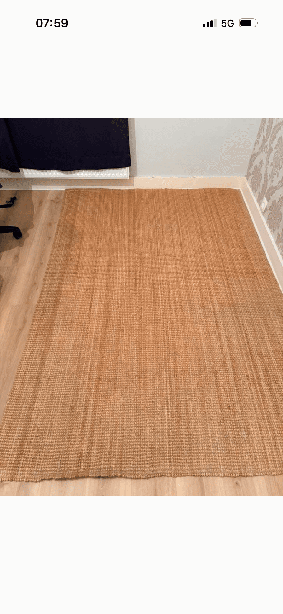 LOHALS vloerkleed, glad geweven, naturel, 160x230 cm