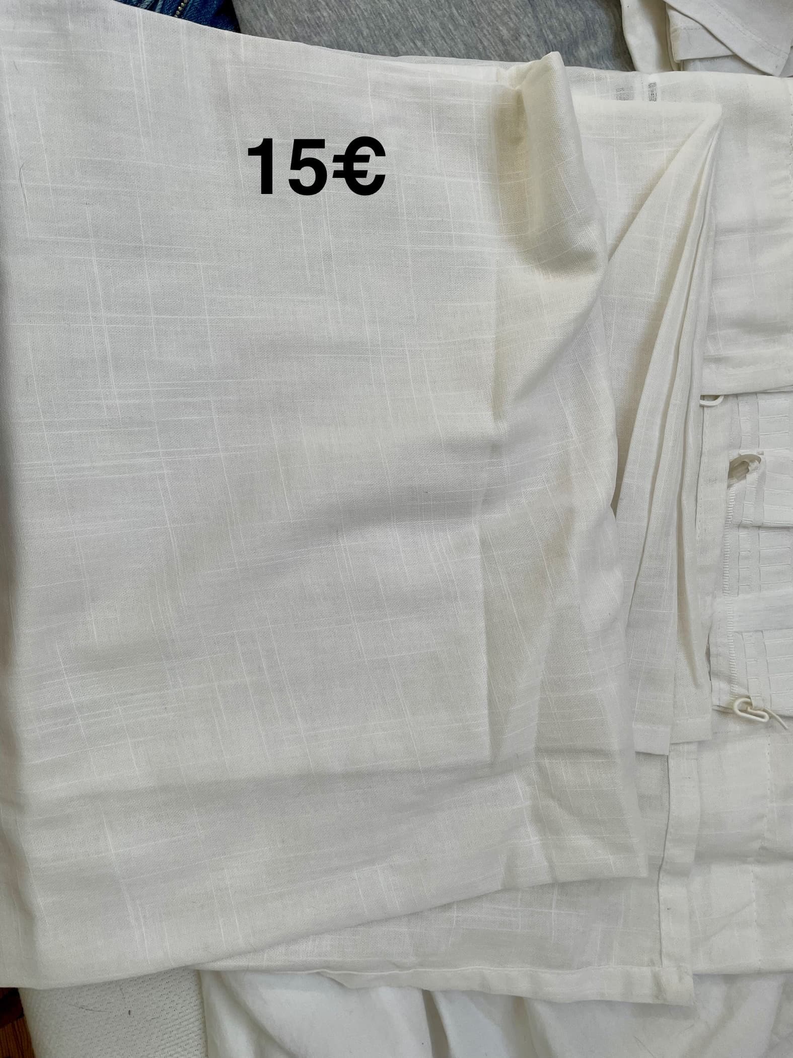 SILVERLÖNN voilage, 2 pièces, blanc/ruflette, 145x300 cm