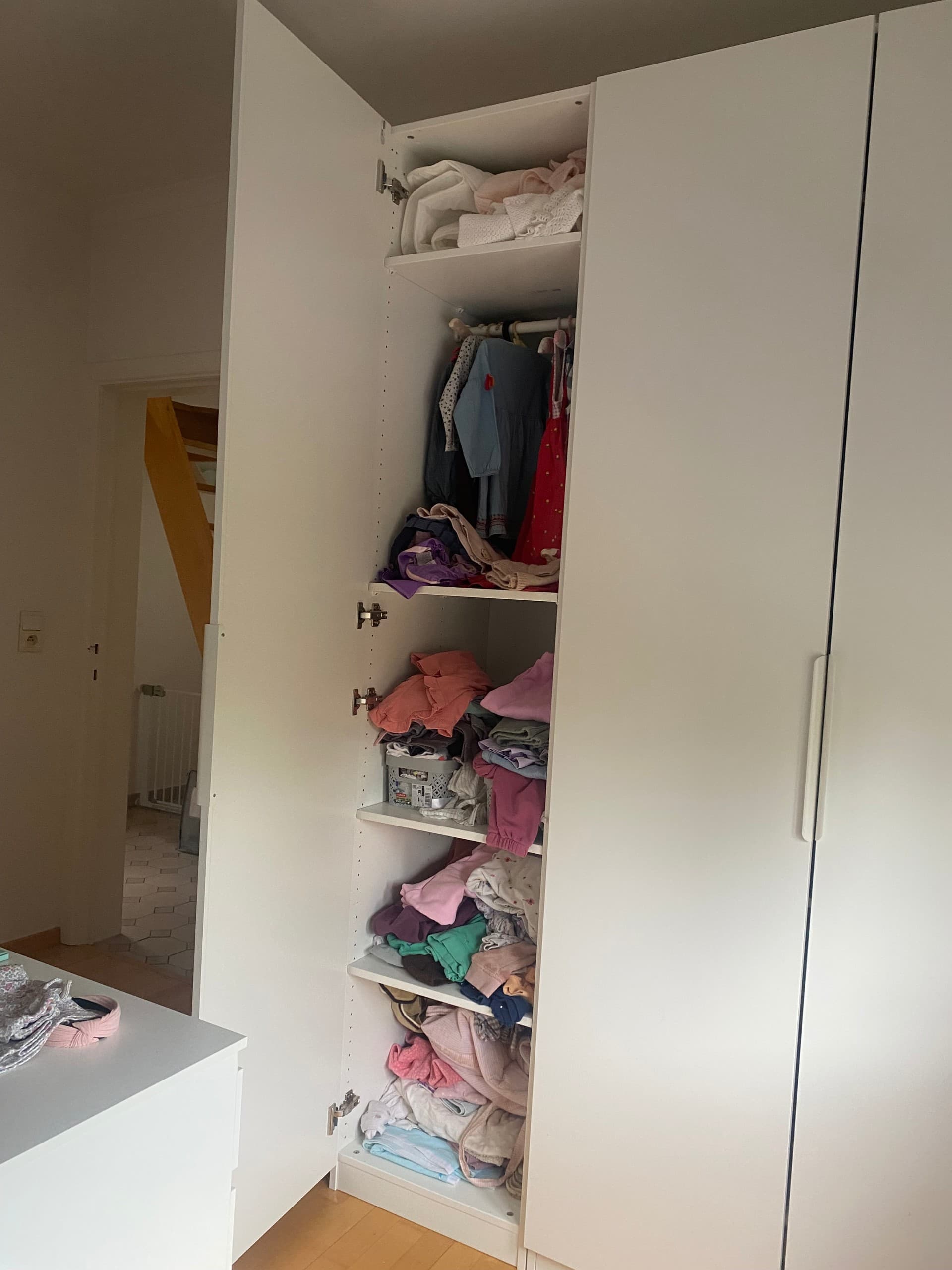 PAX / FORSAND kledingkastcombinatie, wit/wit, 150x60x201 cm