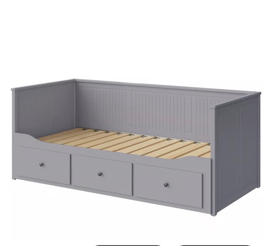HEMNES Lit banquette 2 places (structure), gris