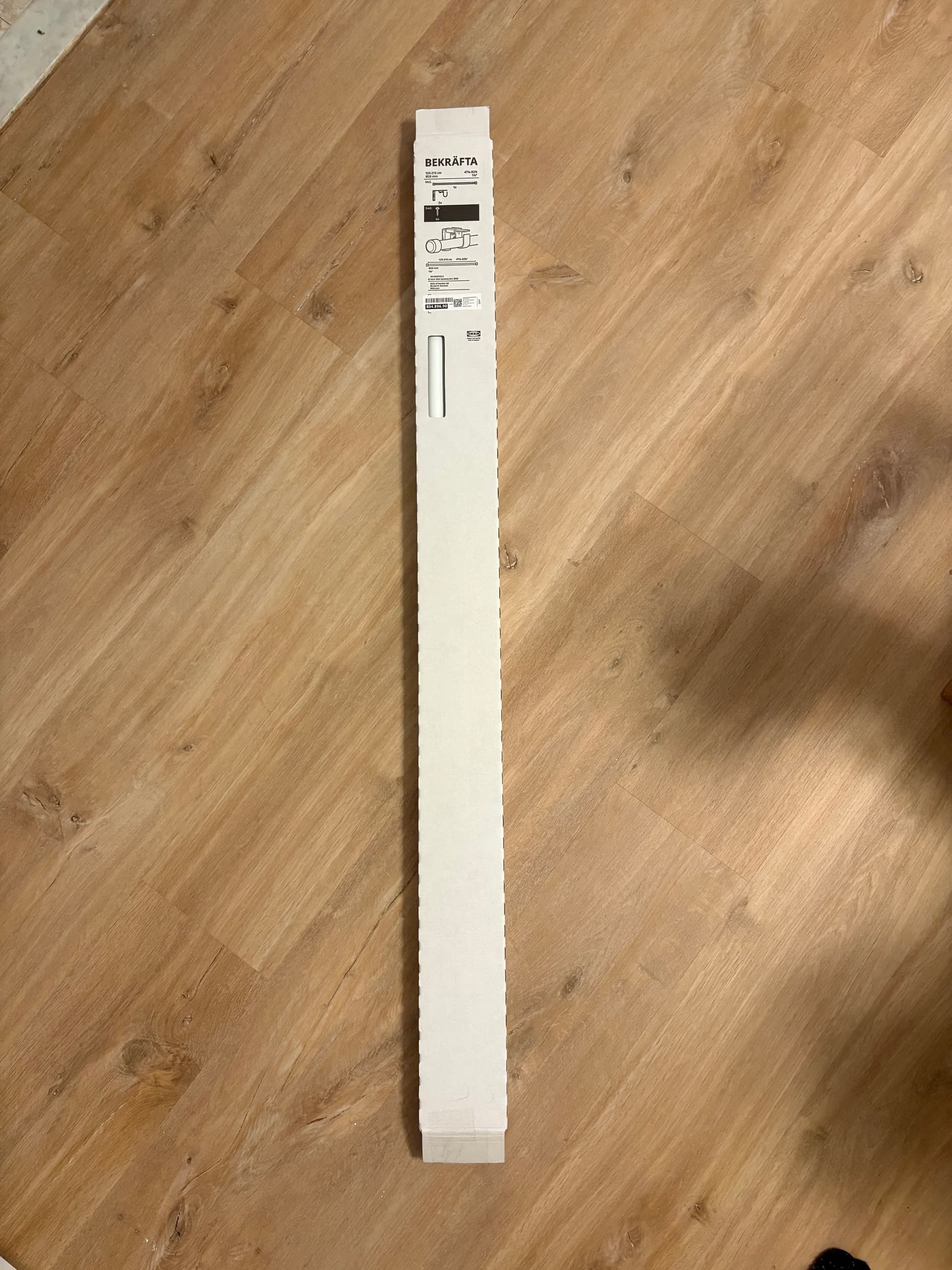 BEKRÄFTA set tringle à rideaux, blanc, 120-210 cm28 mm