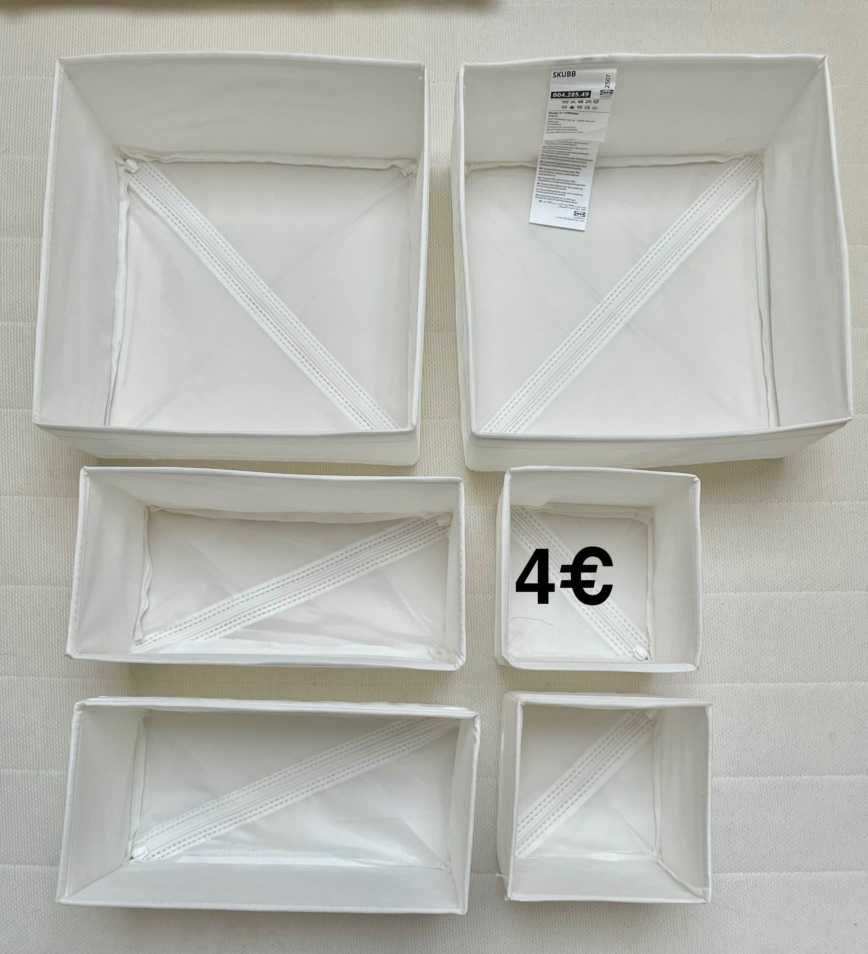SKUBB bak, set van 6, wit