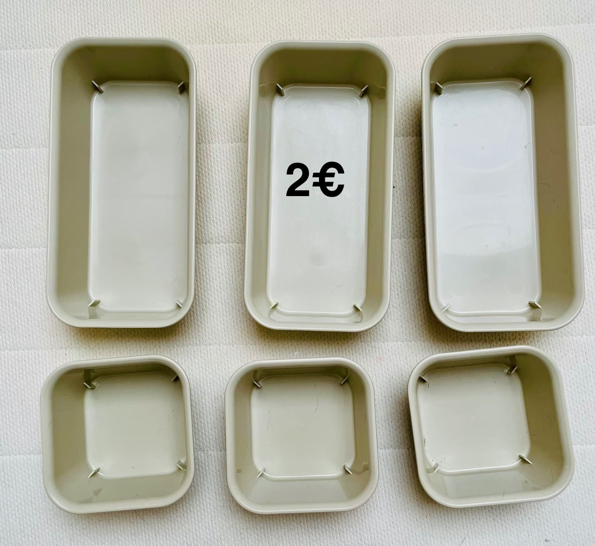 NOJIG organiser, plastic/beige, 10x20x5 cm