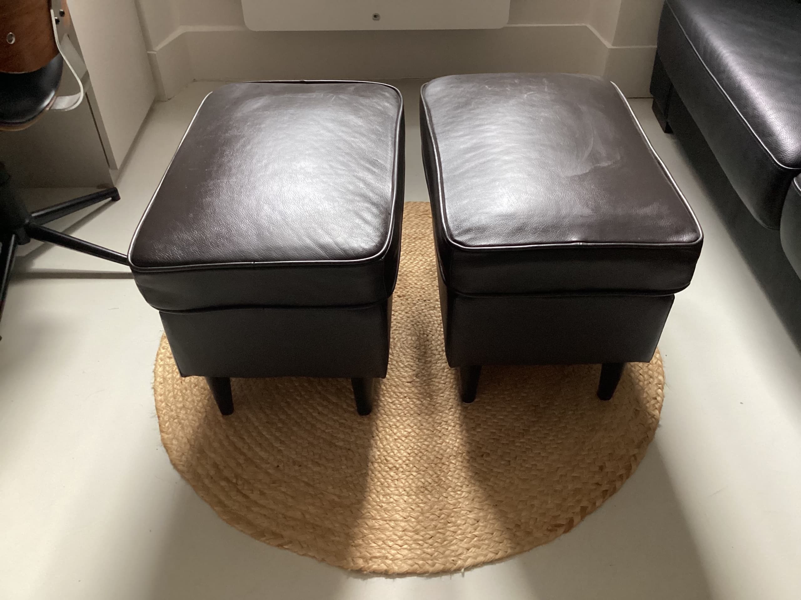 STRANDMON footstool, Grann/Bomstad dark brown