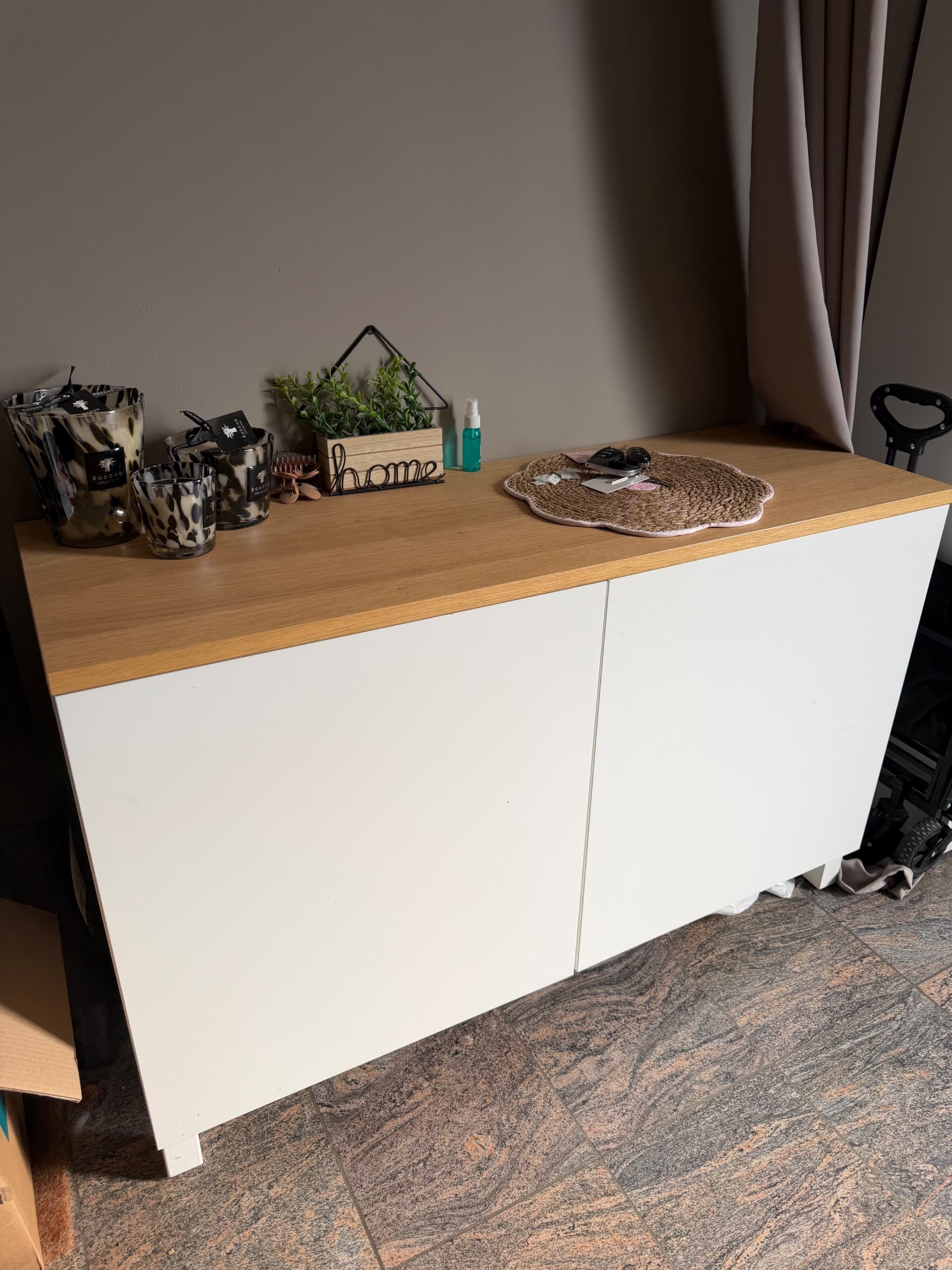 BESTÅ opberger met deuren, wit/Lappviken/Stubbarp wit, 120x42x76 cm