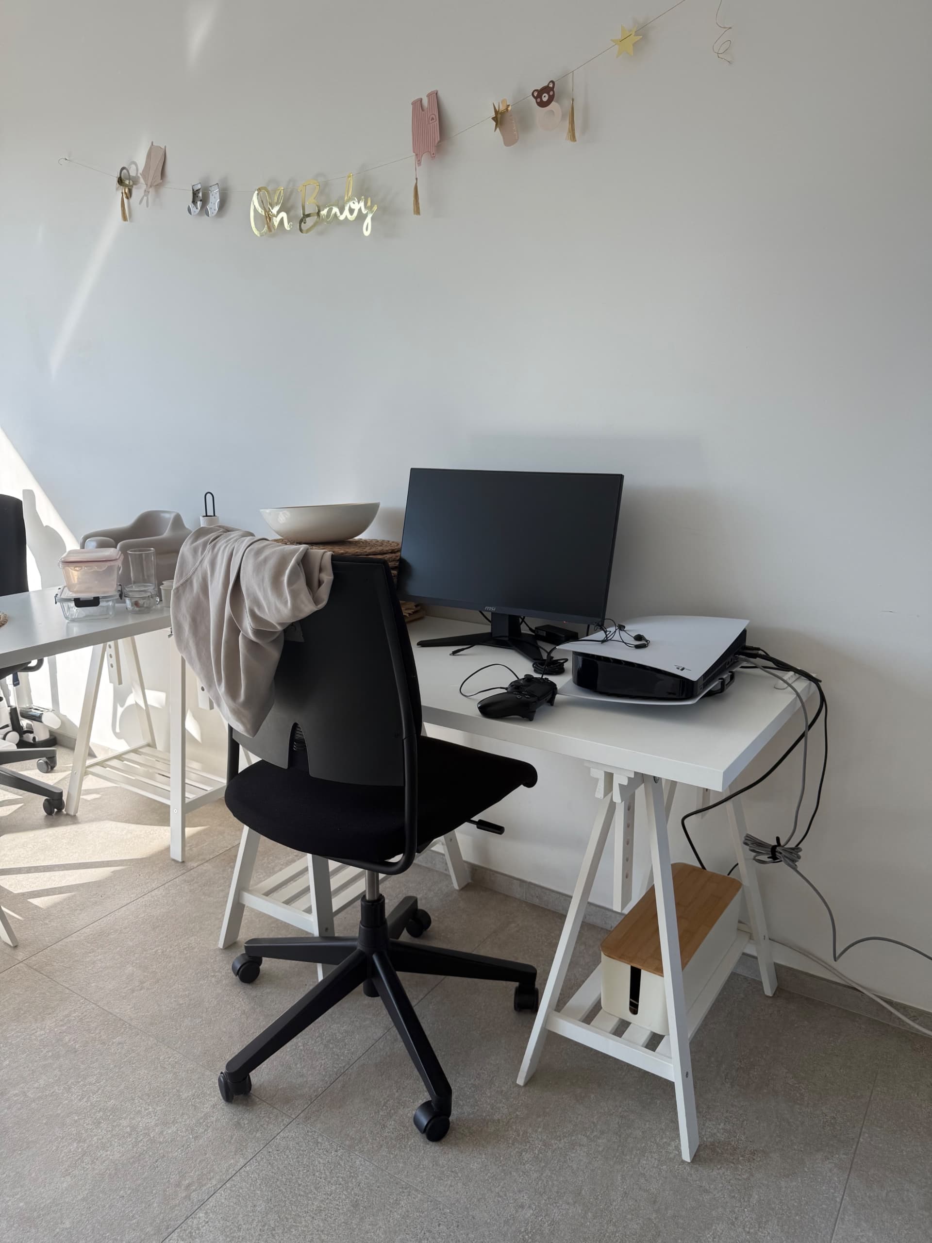 BUREAU tafelblad, wit, 140x60 cm