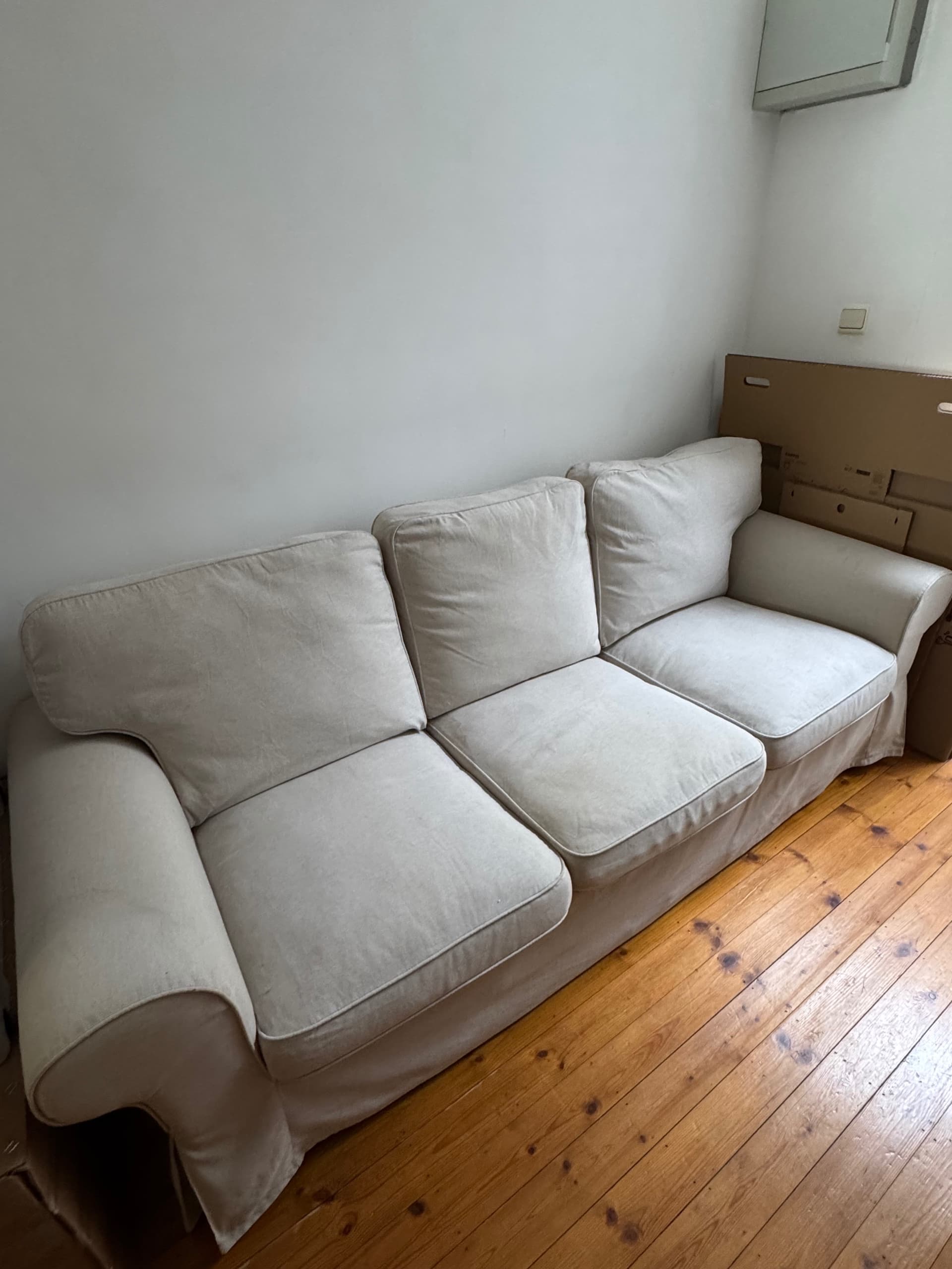 EKTORP hoes 3-zitsbank, Kilanda lichtbeige
