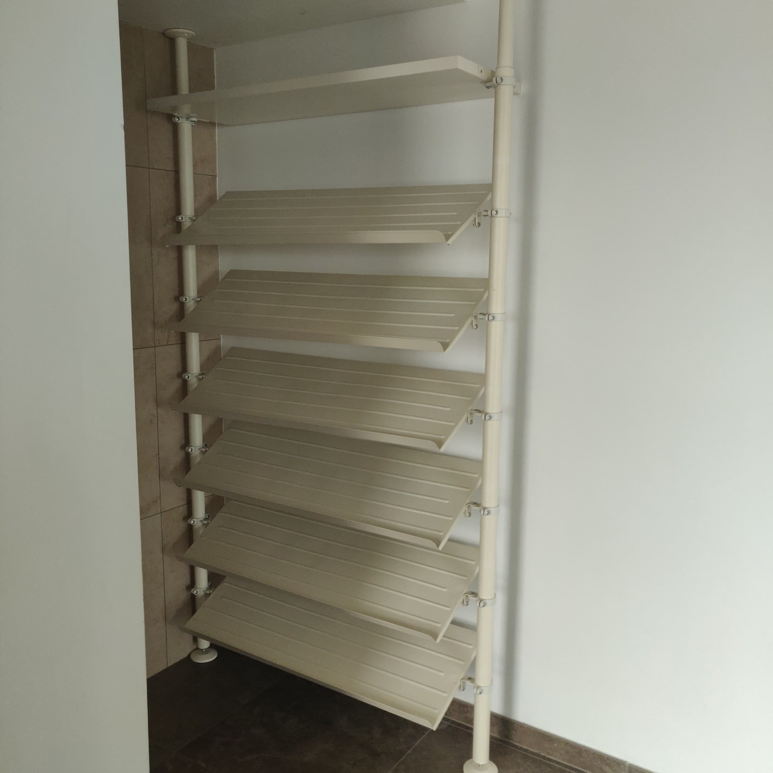 ELVARLI open opbergcombinatie, wit, 175x51x222-350 cm