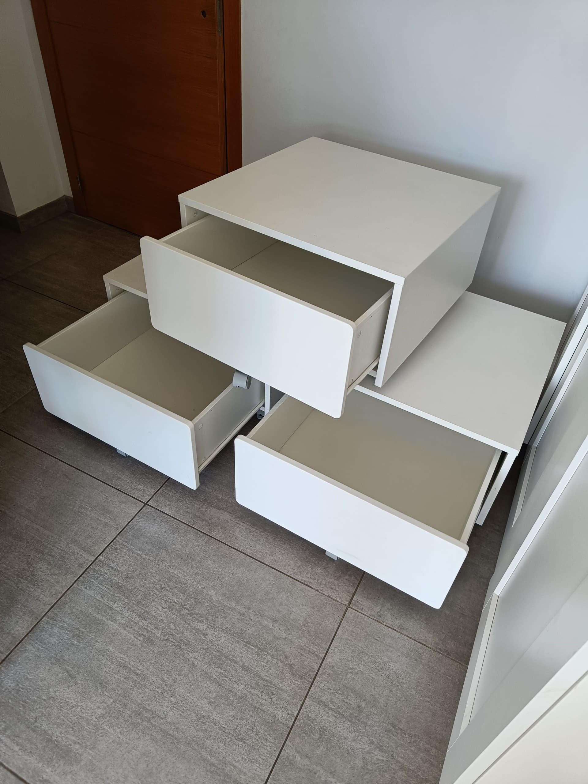 SLÄKT Rangement sur roulettes, 62x62x35 cm