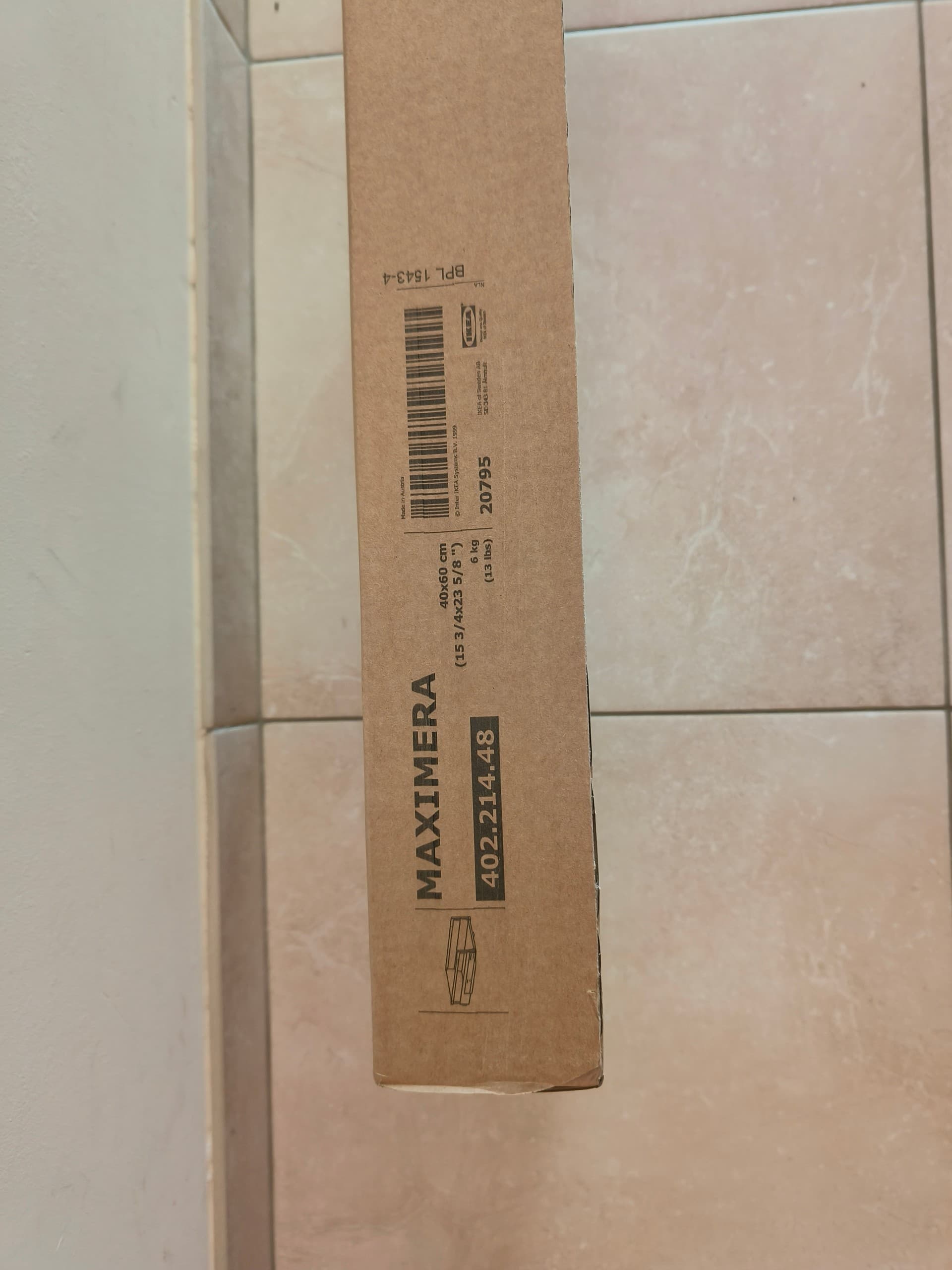 MAXIMERA Lade, laag, wit, 40x60 cm