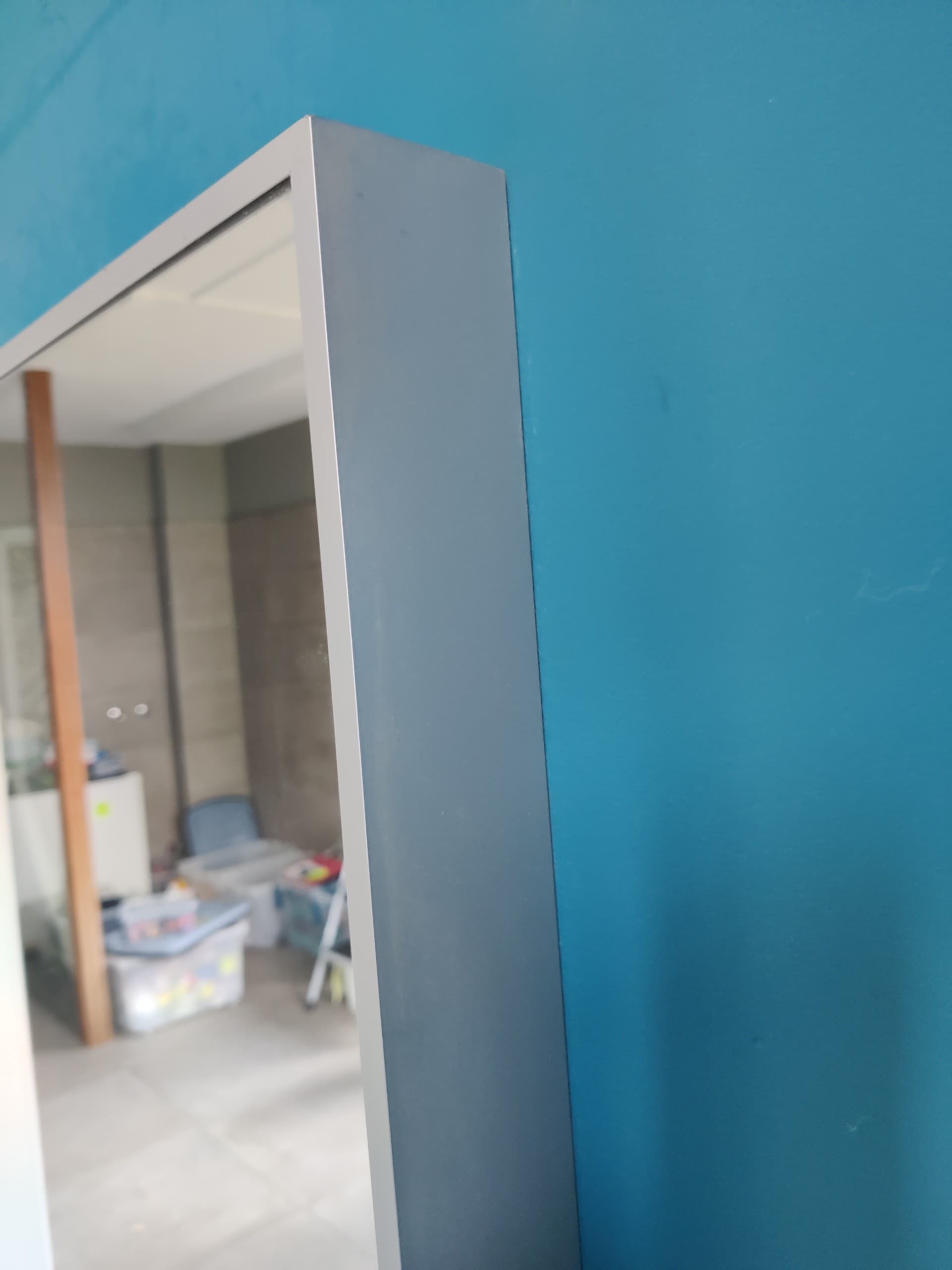HOVET mirror, aluminium, 78x196 cm