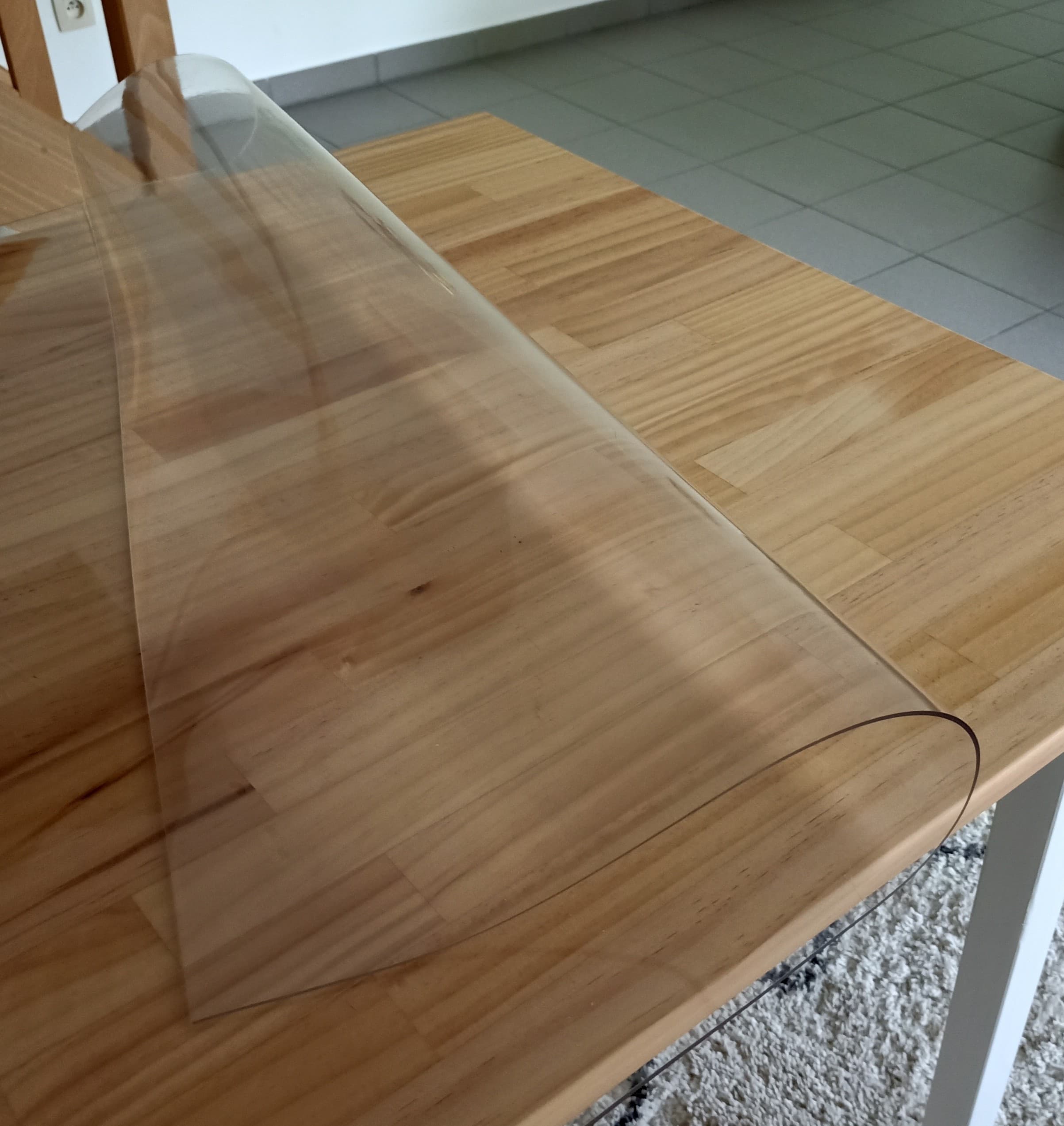 PINNTORP table, teinté brun clair/teinté blanc pin, 125x75 cm