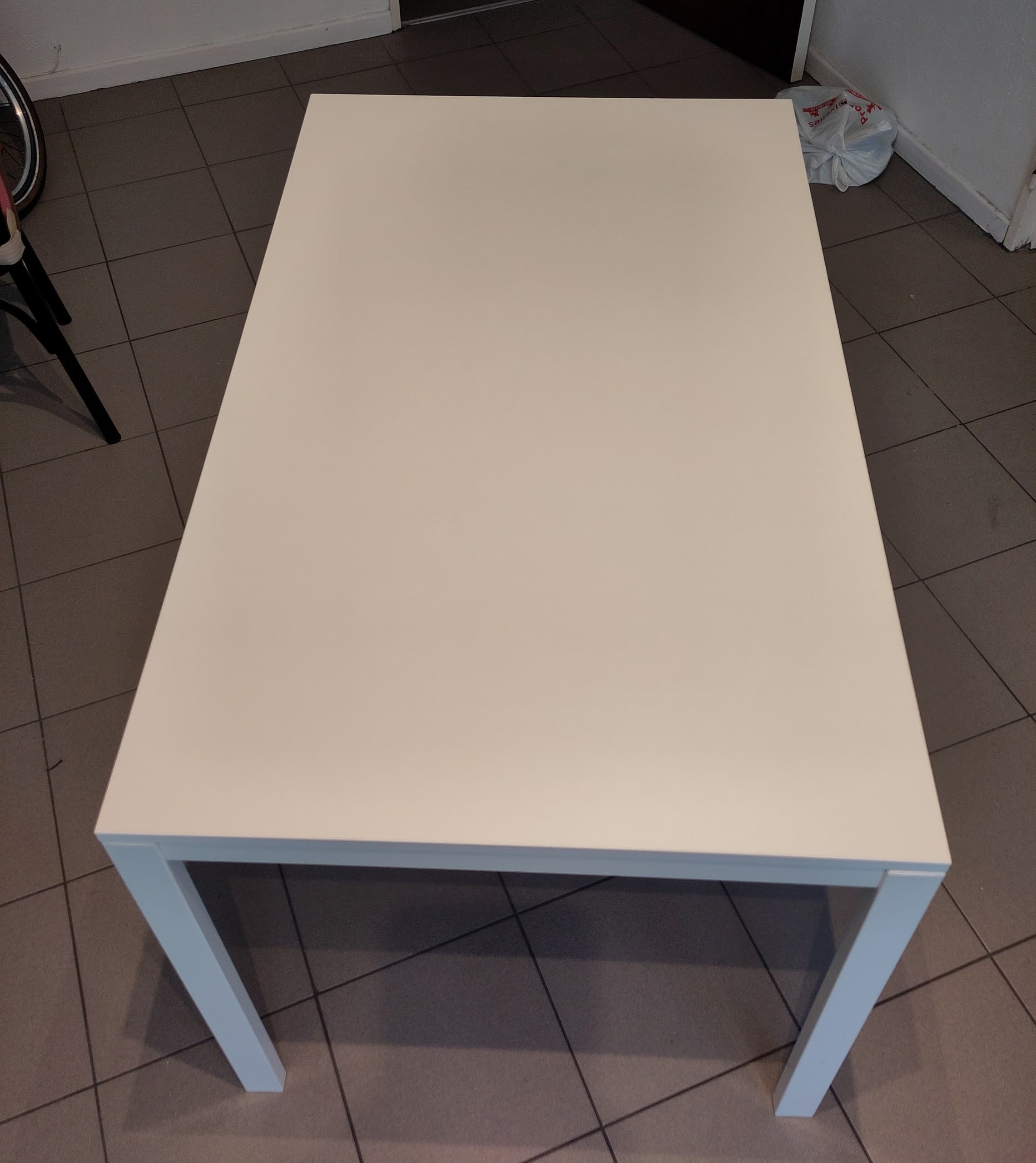 VIHALS TABLE table, white/white, 125x74 cm