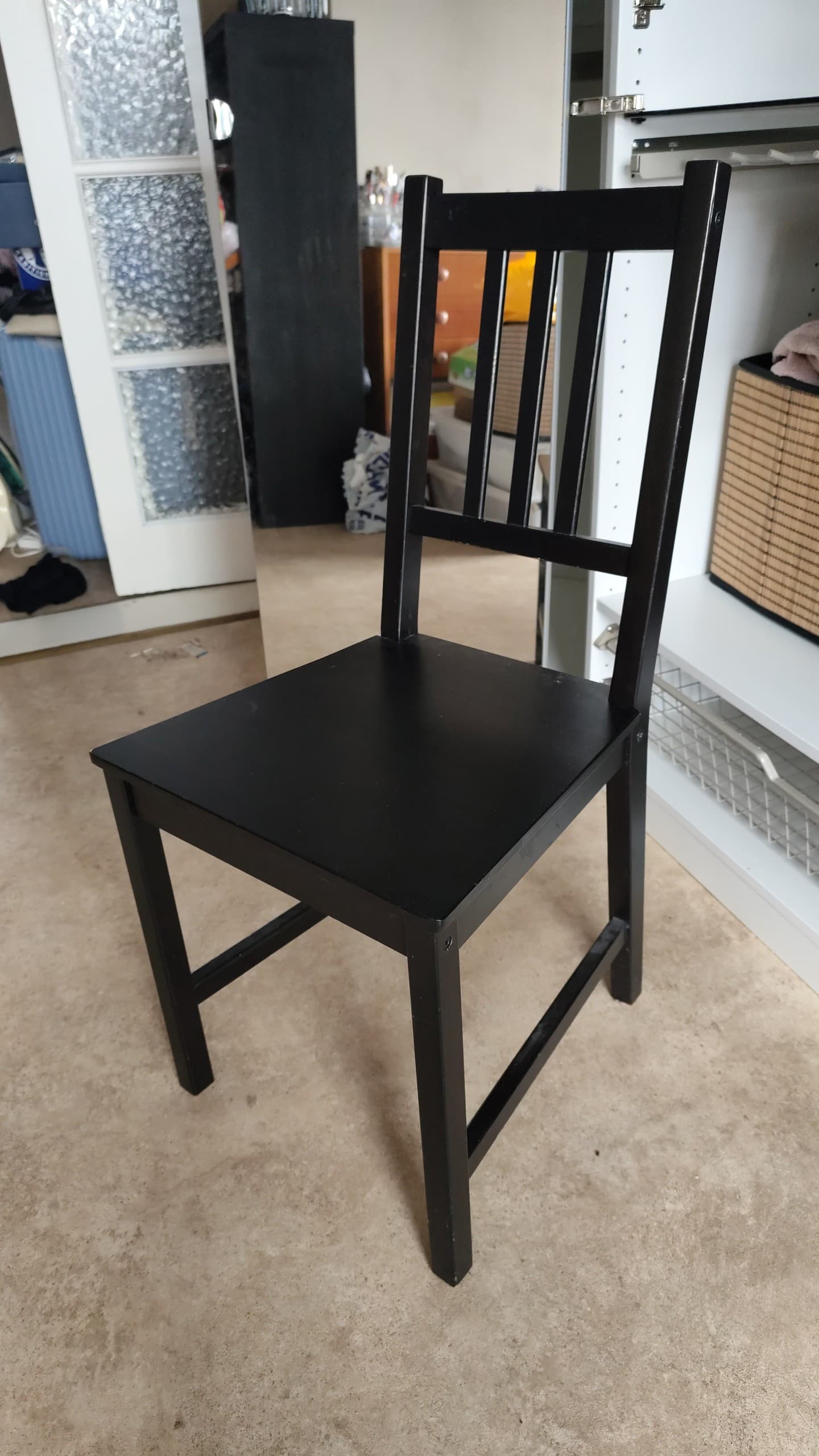 PINNTORP 2 CHAISES eetkamerstoel, zwart gelazuurd/grenen
