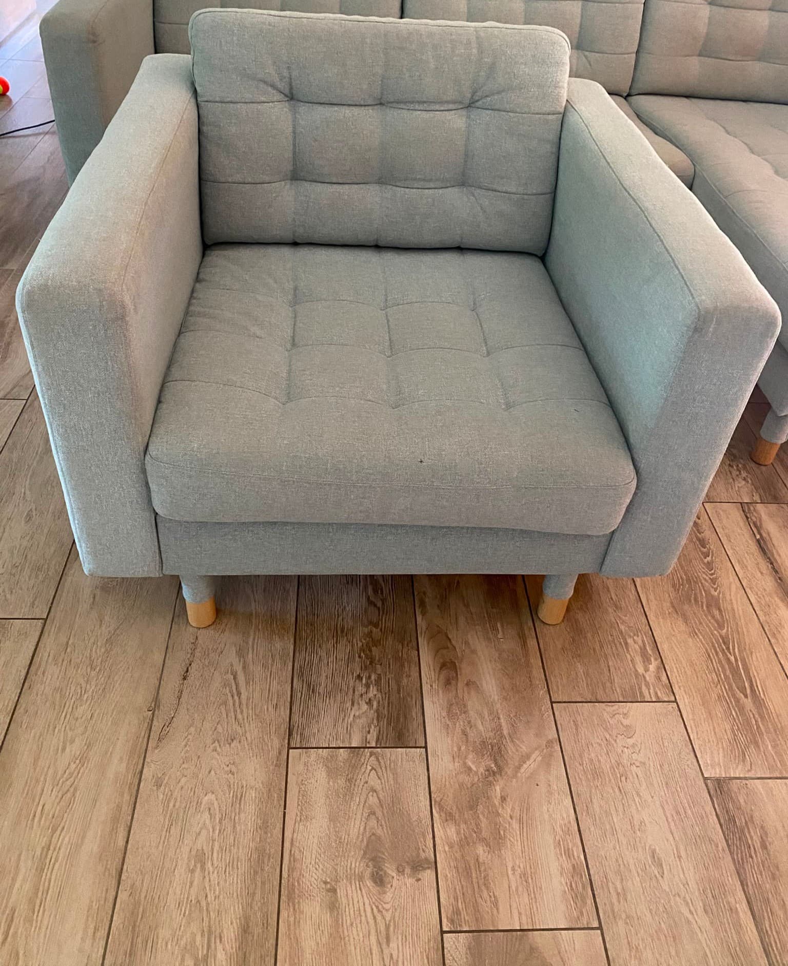 LANDSKRONA fauteuil, Gunnared vert clair/bois