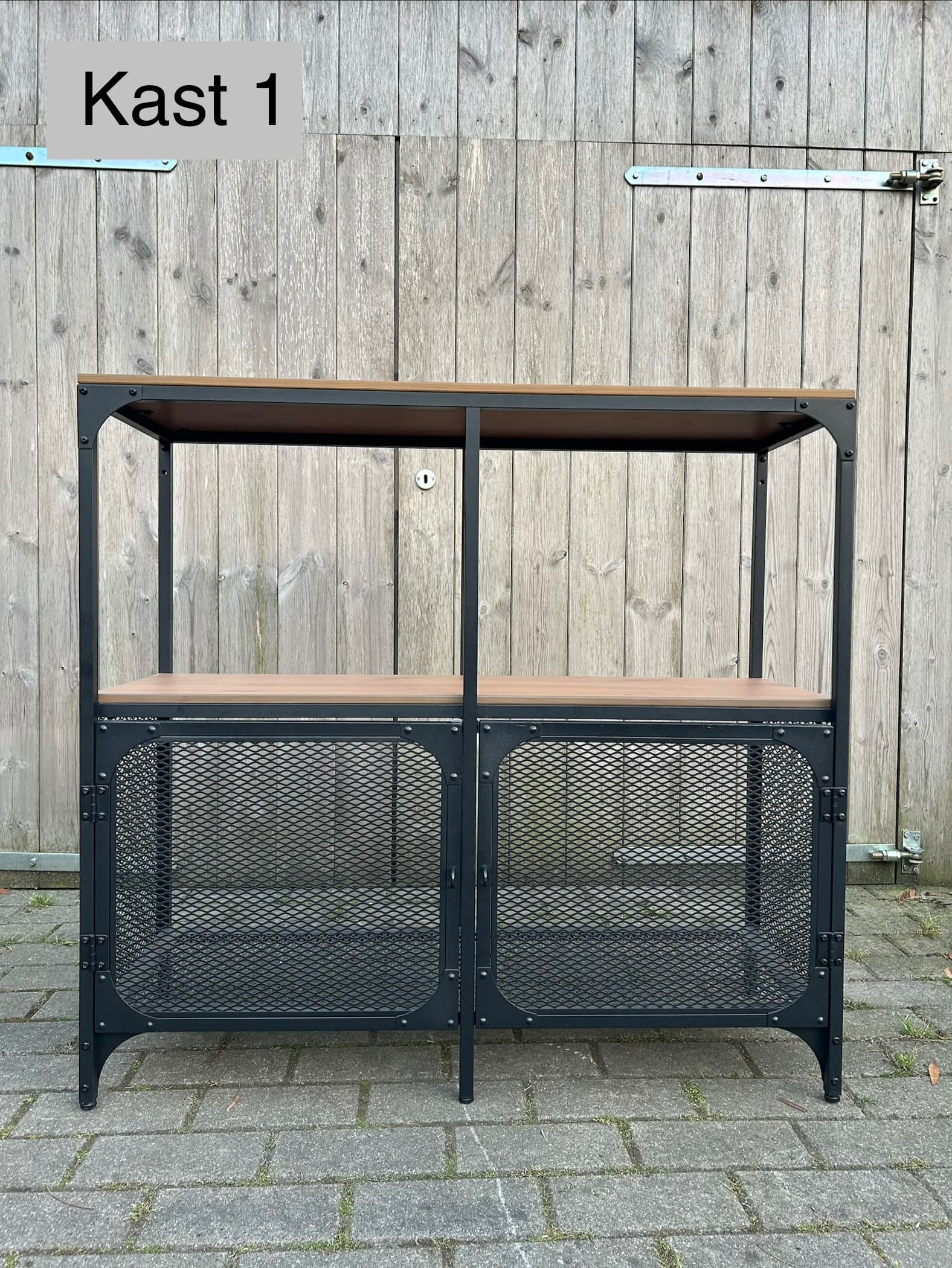 FJÄLLBO shelving unit, black, 100x95 cm