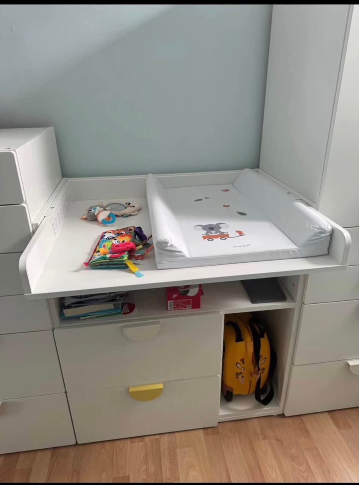 TABLE A LANGER changing table, white white/with 3 drawers, 90x79x100 cm