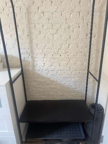 GRÅFJÄLLET portant avec étagère à chaussures, anthracite, 90x36x175 cm
