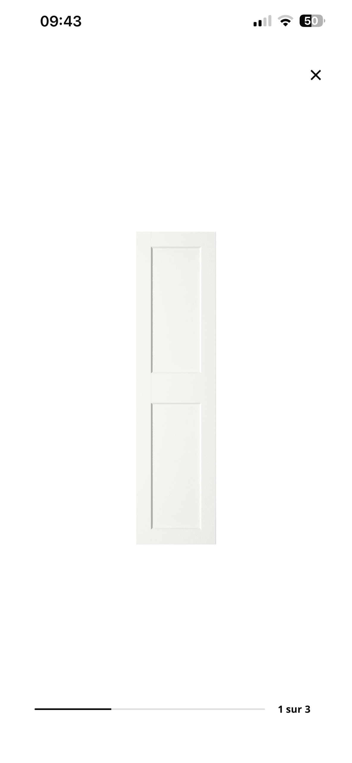 5 PORTE GRIMO PAX deur, wit, 50x195 cm