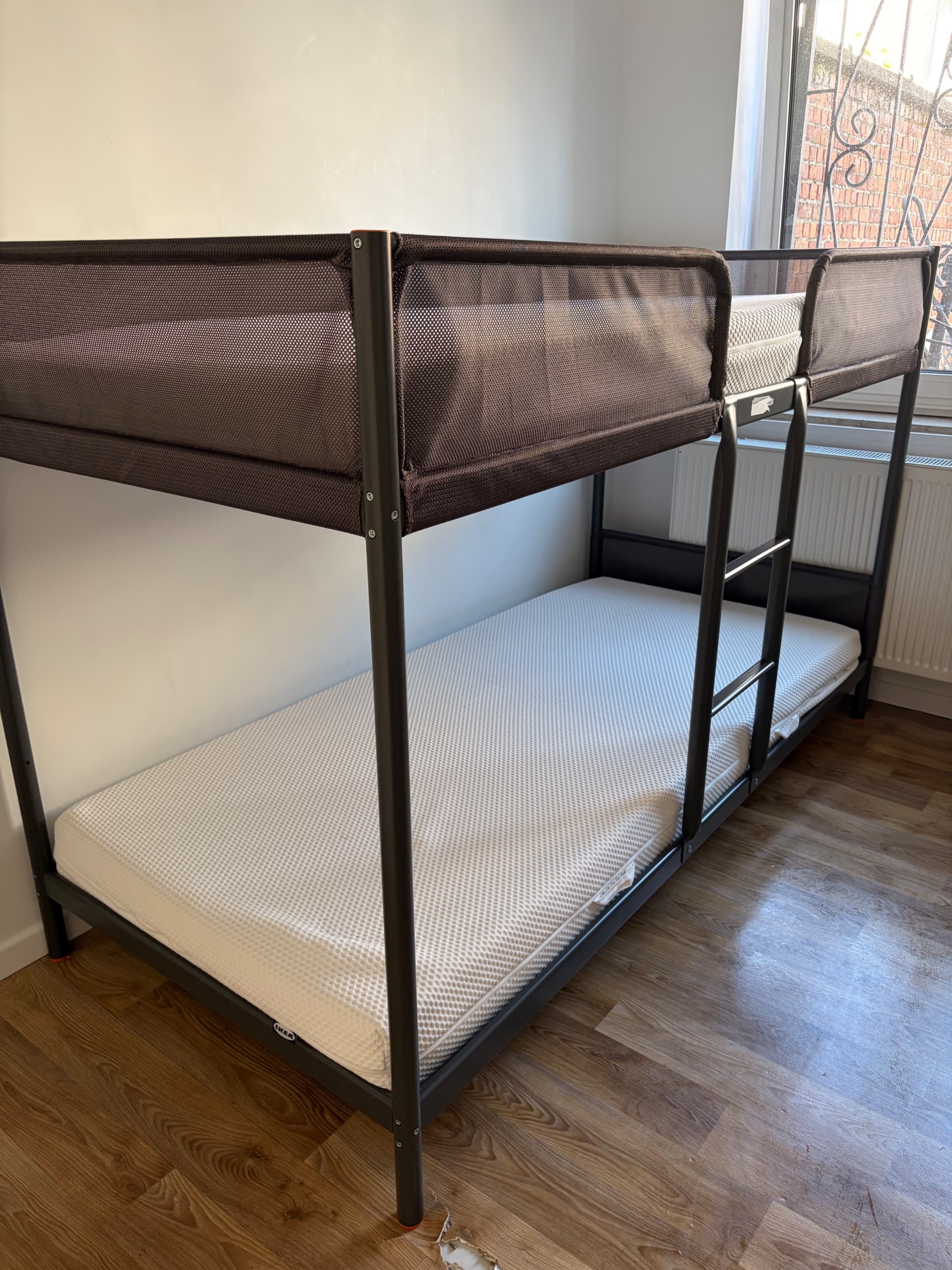 TUFFING bunk bed frame, dark grey, 90x200 cm