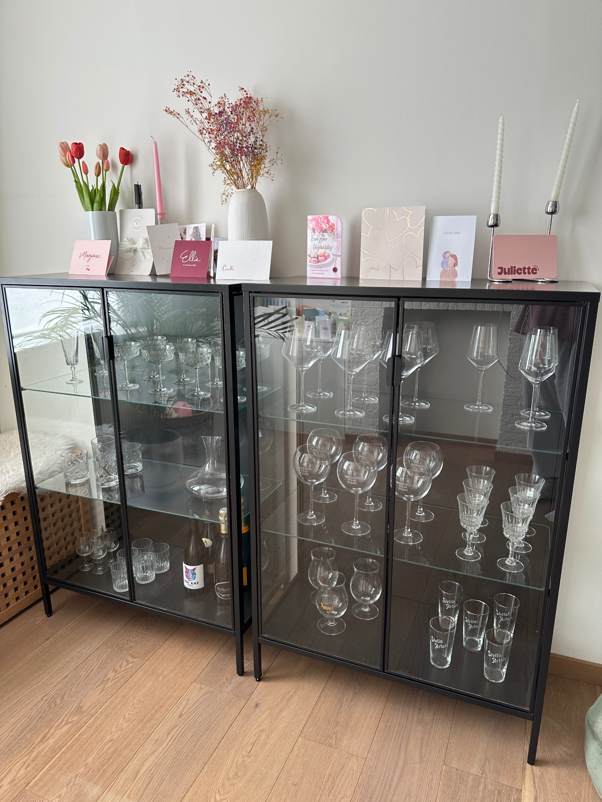 RUDSTA VITRINEKAST vitrine, anthracite, 80x37x120 cm