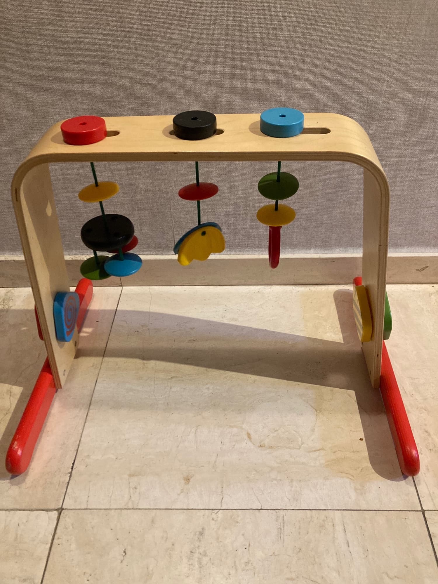 LEKA BABYGYM baby gym, birch plywood/multicolour