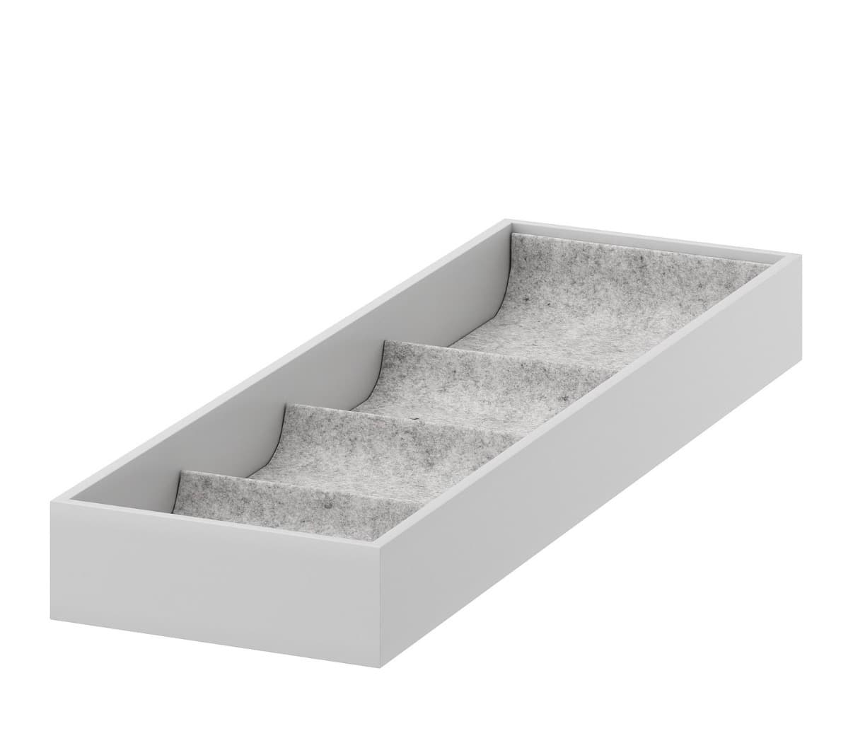 KOMPLEMENT Accessoire 4 compartiments, gris clair, 15x53x5 cm
