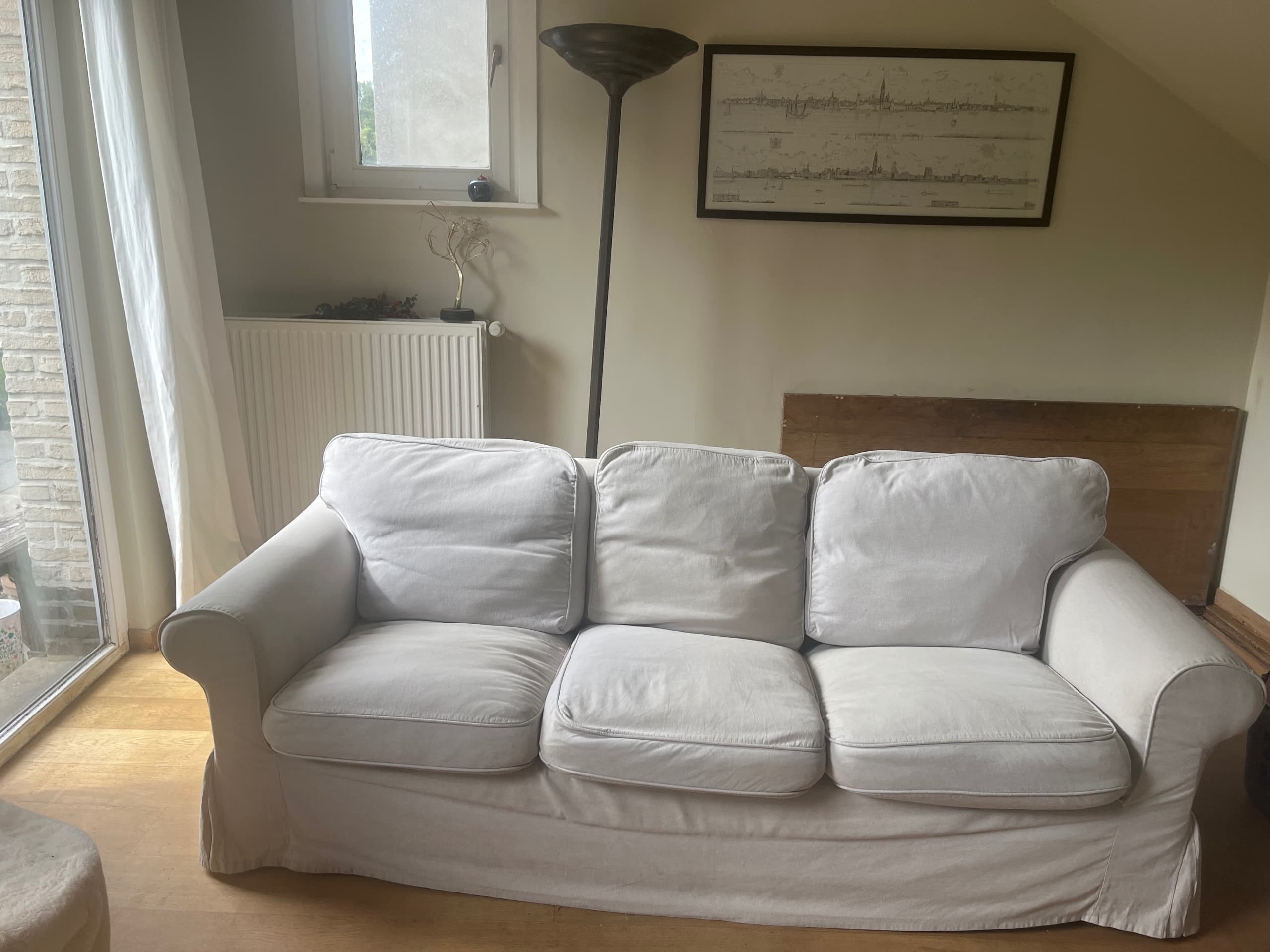EKTORP 3-seat sofa, Kilanda light beige