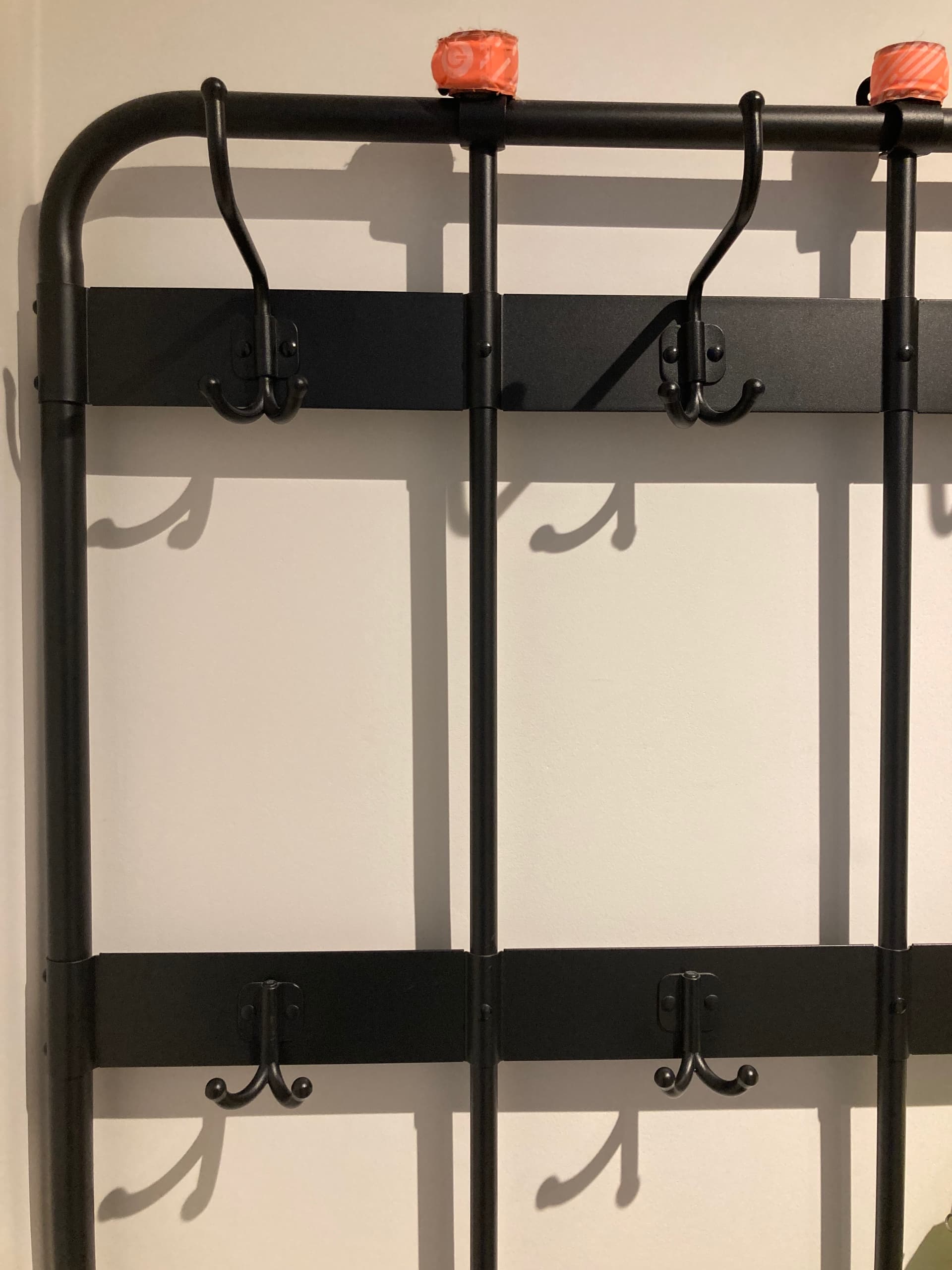 NIPÅSEN kapstok en bank m schoenopberger, zwart, 190x35x79 cm