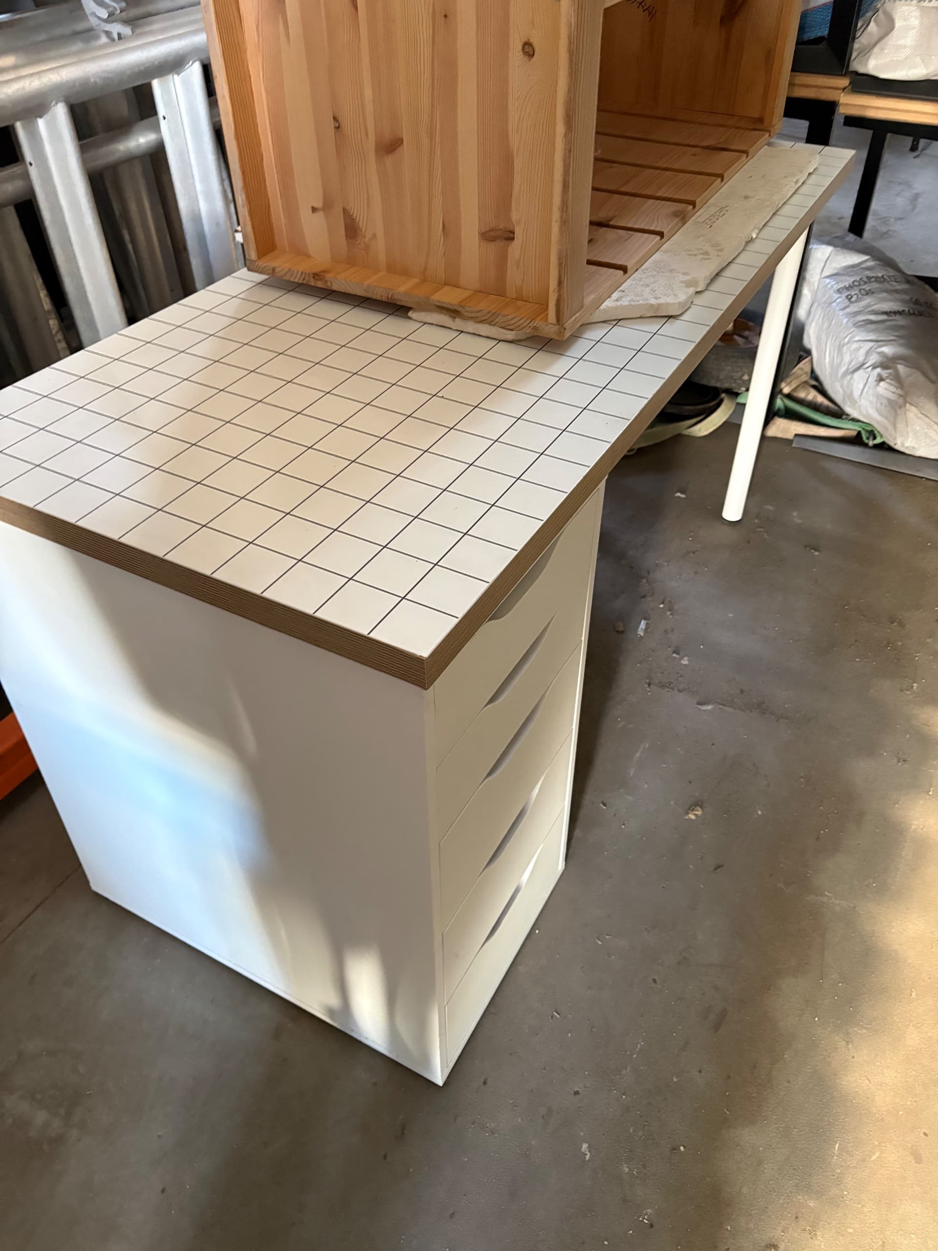 LAGKAPTEN / ALEX bureau, wit, 120x60 cm