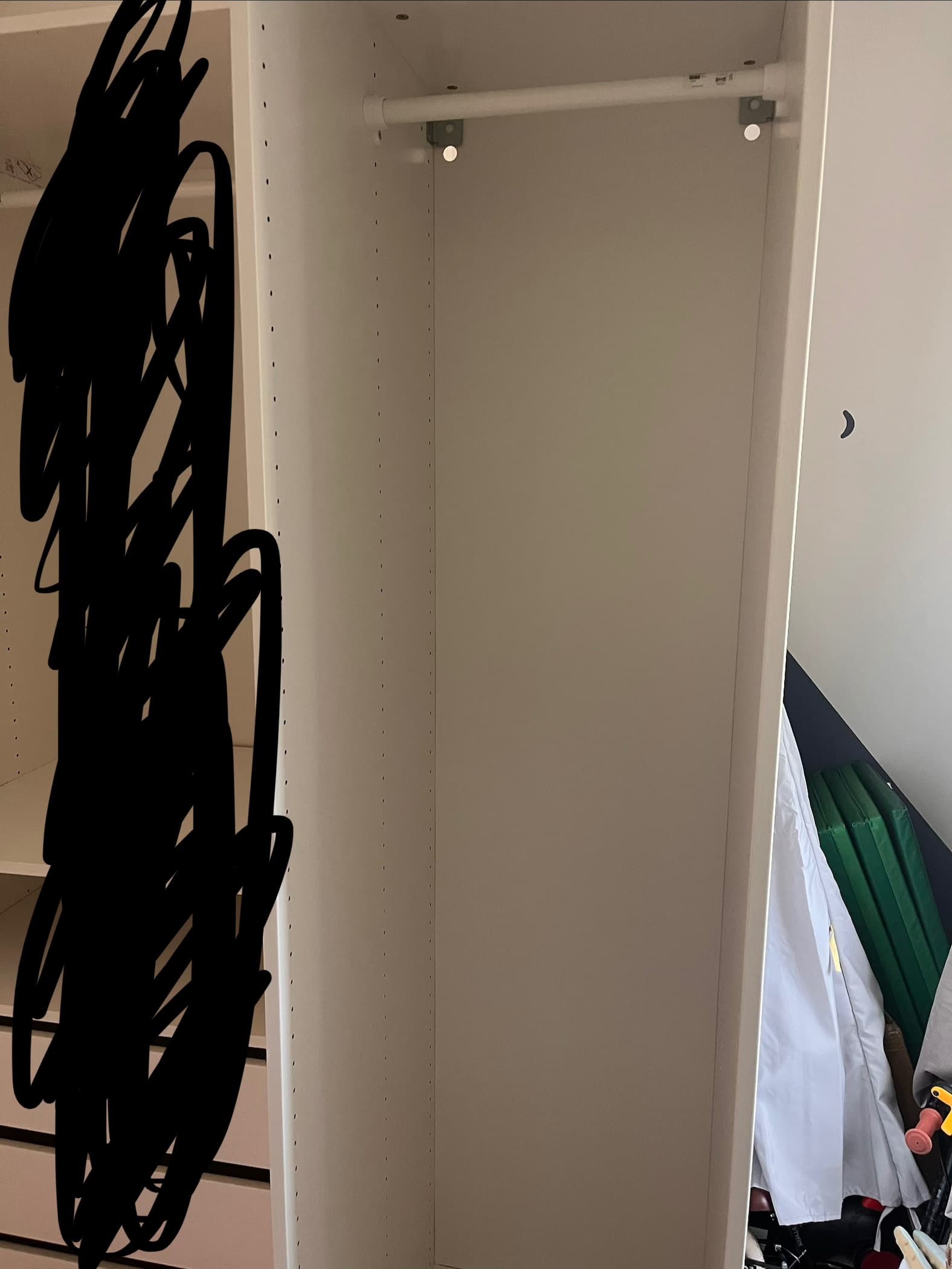 ARMOIRE PENDERIE PAX kledingkast, wit, 175x58x201 cm