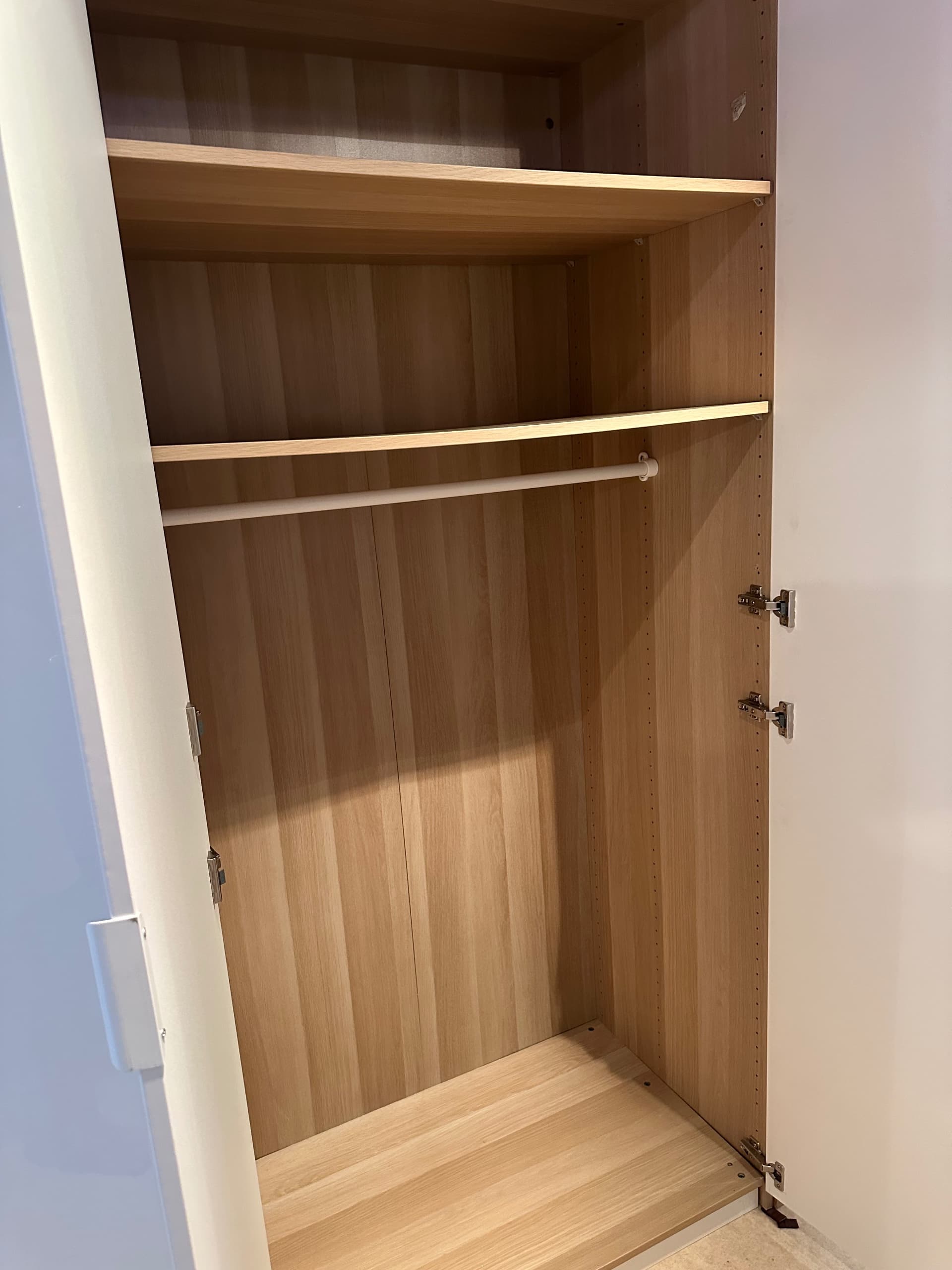 PAX / HASVIK kledingkast, wit gelazuurd eikeneffect/wit gelazuurd eikeneffect, 150x66x236 cm