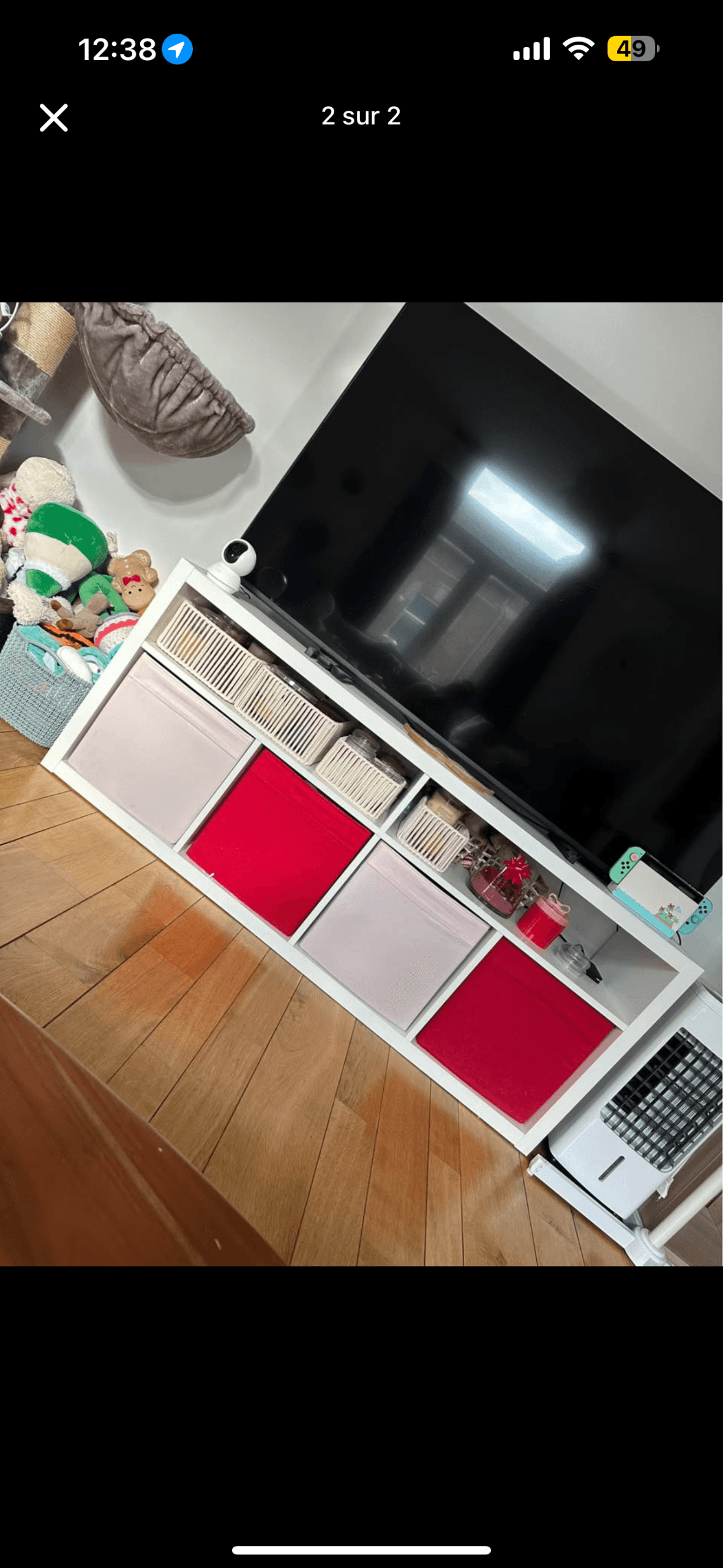 KALLAX TV bench, white, 147x60 cm