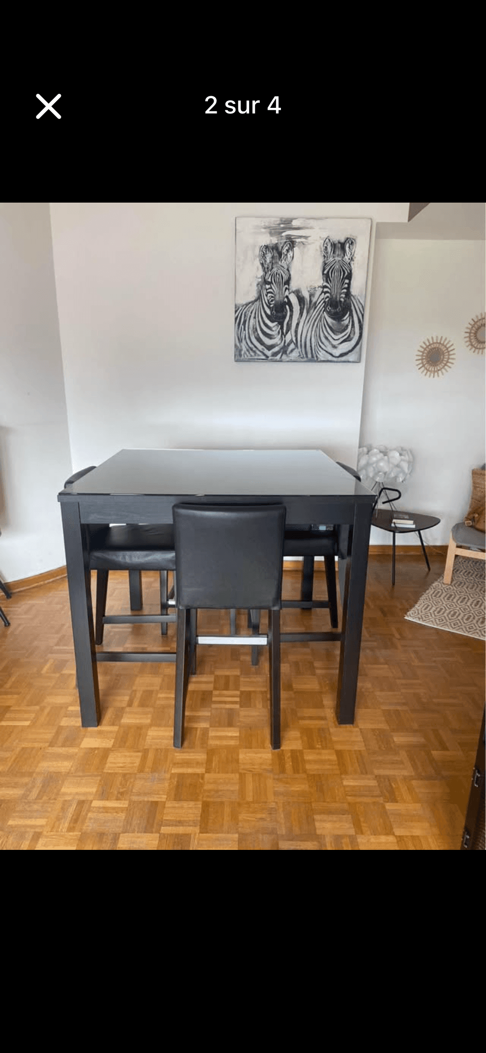 BJURSTA bar table, brown-black