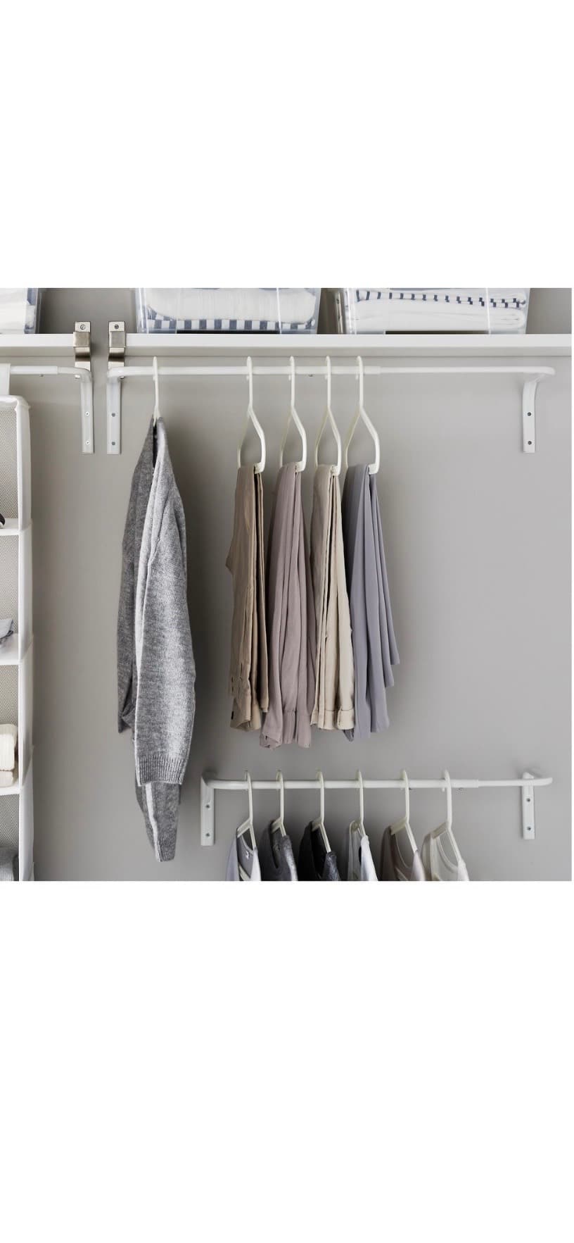 MULIG Tringle à vêtements, blanc