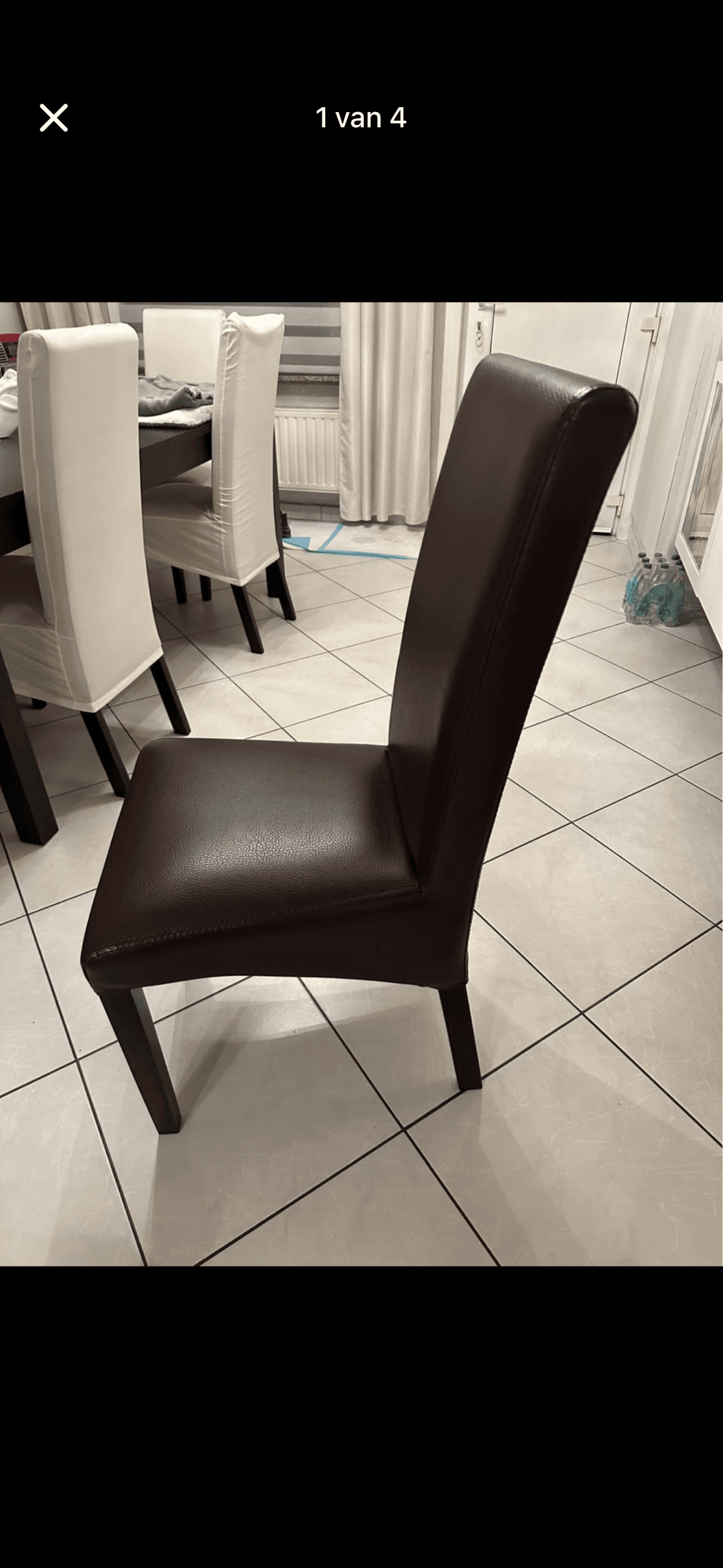 BERGMUND chaise, noir/Glose noir