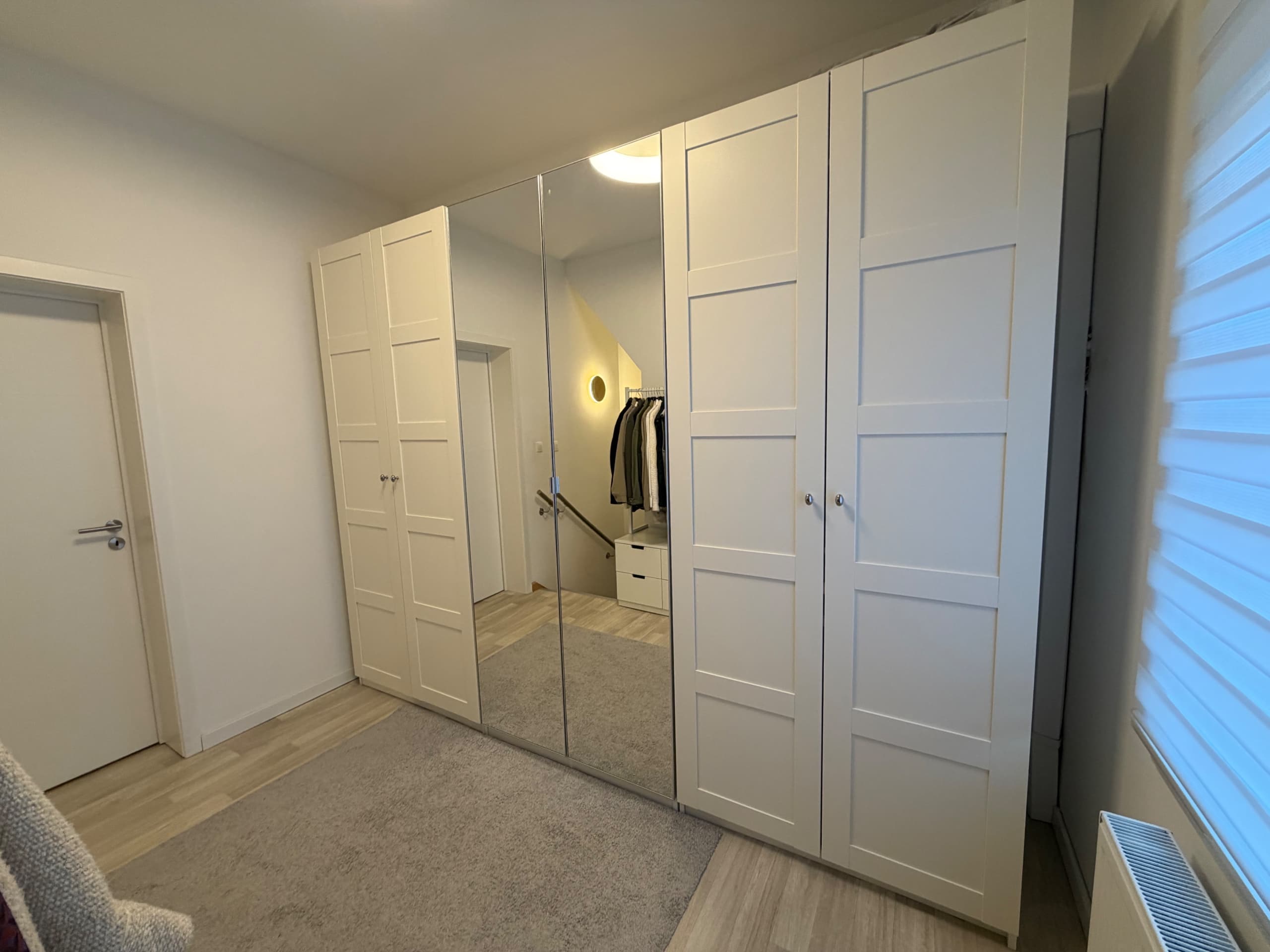 PAX / FORSAND kledingkast, wit/wit, 250x60x201 cm