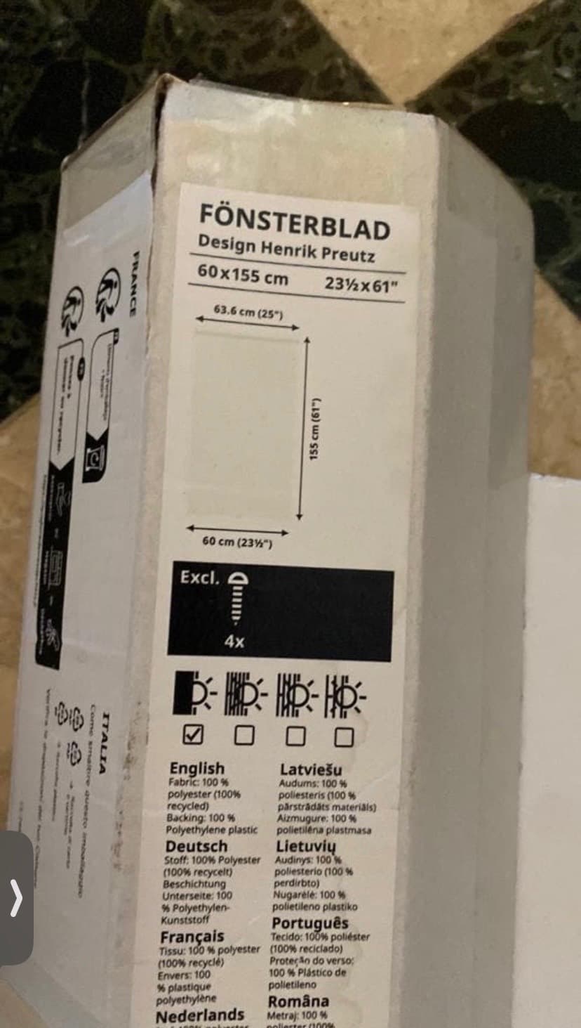 FÖNSTERBLAD block-out roller blind, white, 80x155 cm