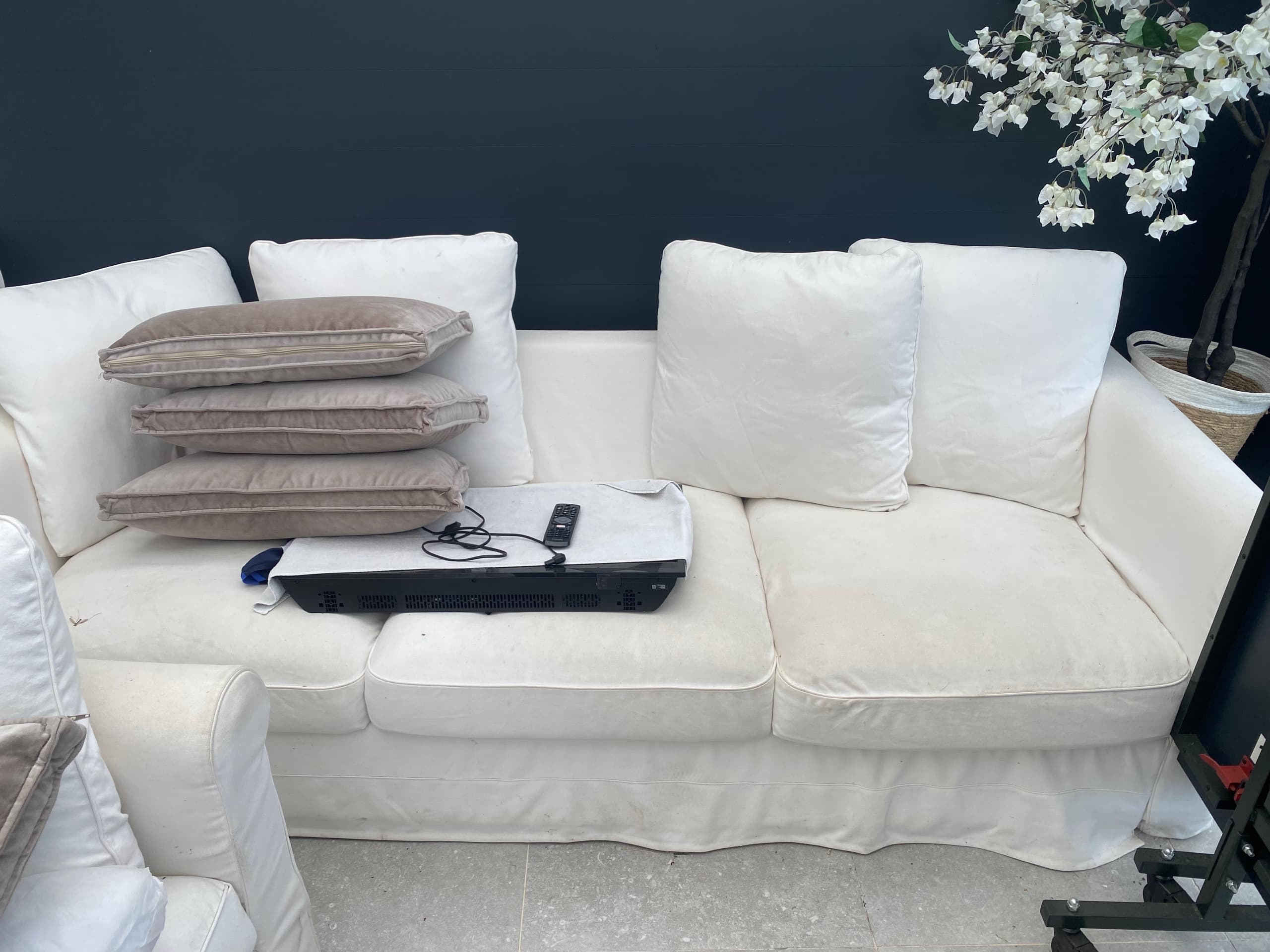 EKTORP cover for 2-seat sofa, Kilanda light beige