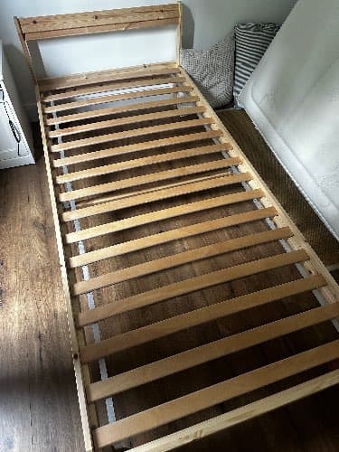NEIDEN bedframe, grenen/Luröy, 90x200 cm