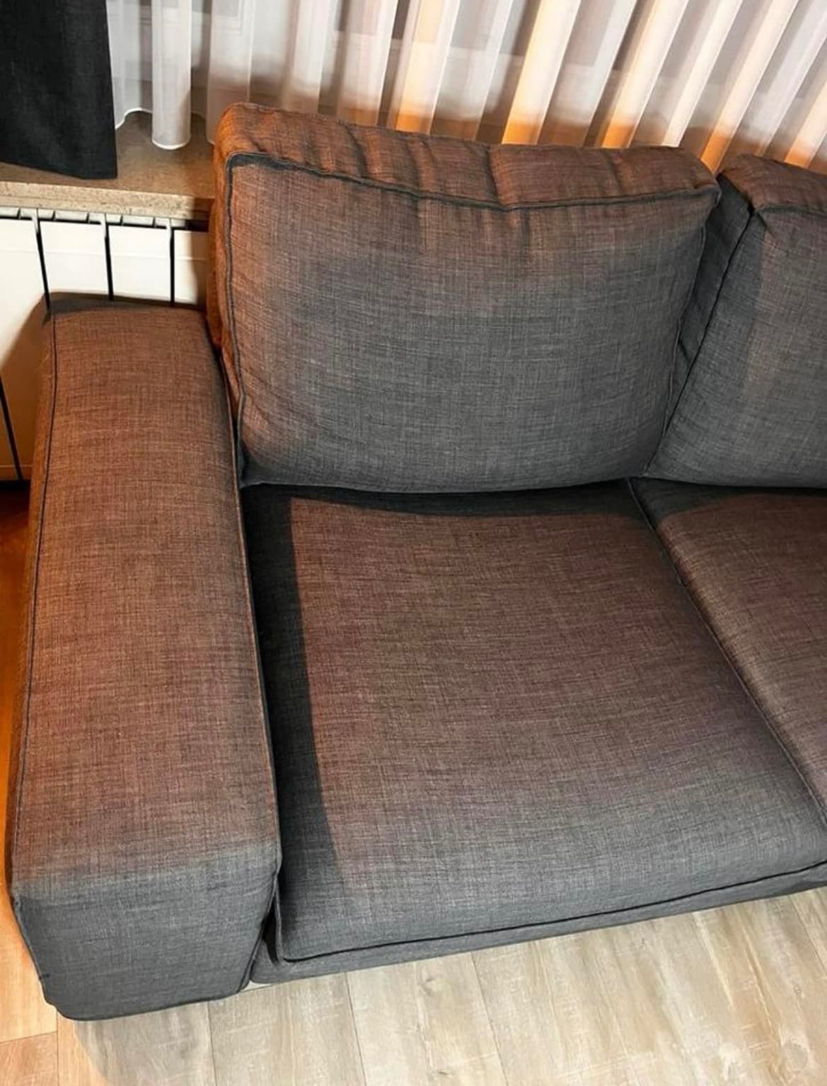 VIMLE canapé 2 places, av accoudoirs larges Gunnared/gris moyen